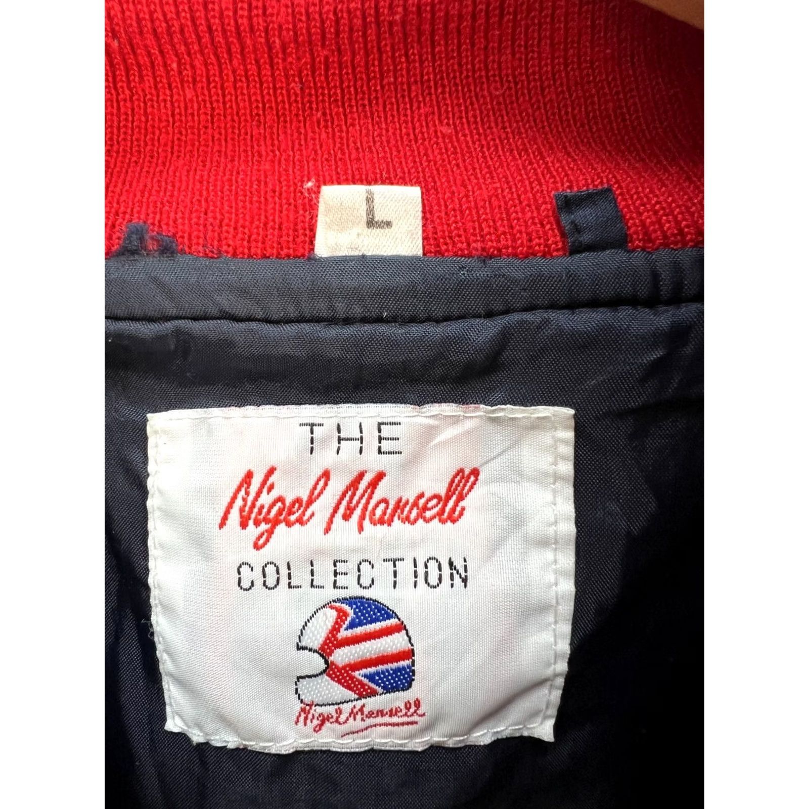Vintage Nigel Mansell Collection Bomber Jacket Vintage Men L Blue Red 90s Bomber Jacket Size US L / EU 52-54 / 3 - 6 Thumbnail