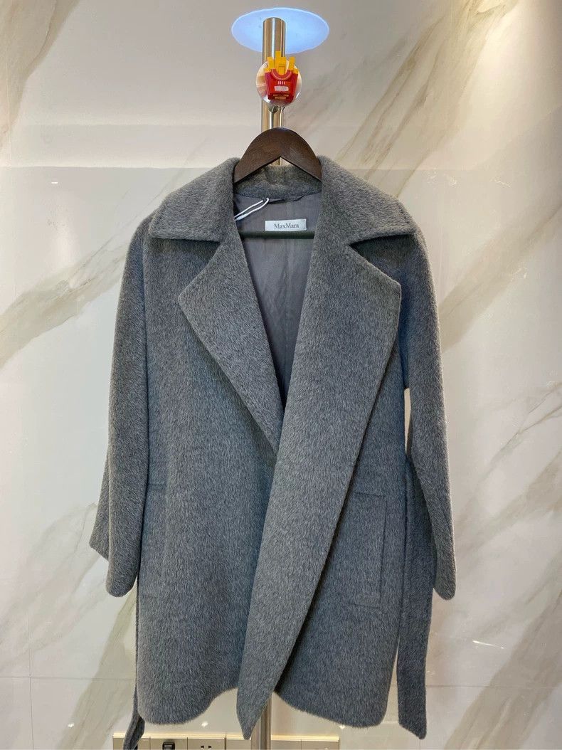 Max Mara Max Mara Cashmere Solid Grey Strap Coat Size S / US 4 / IT 40 - 3 Thumbnail