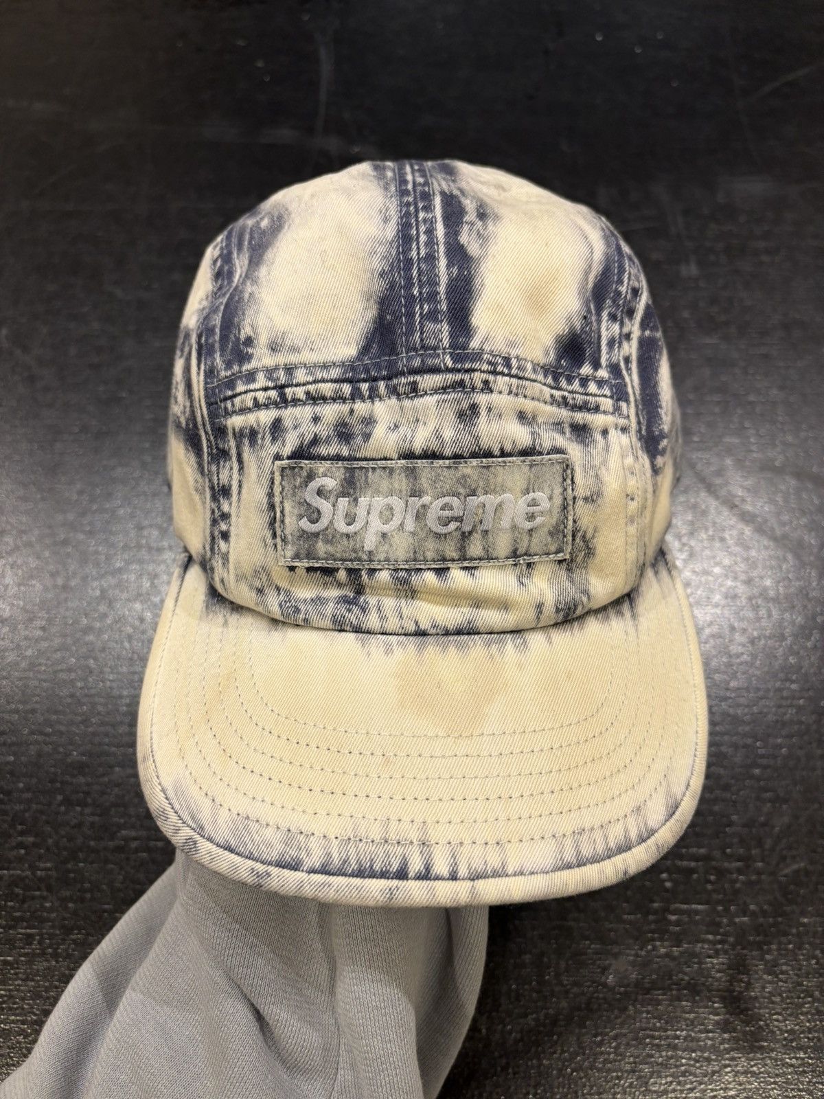 Supreme Washed Denim Box Logo Camp Cap
