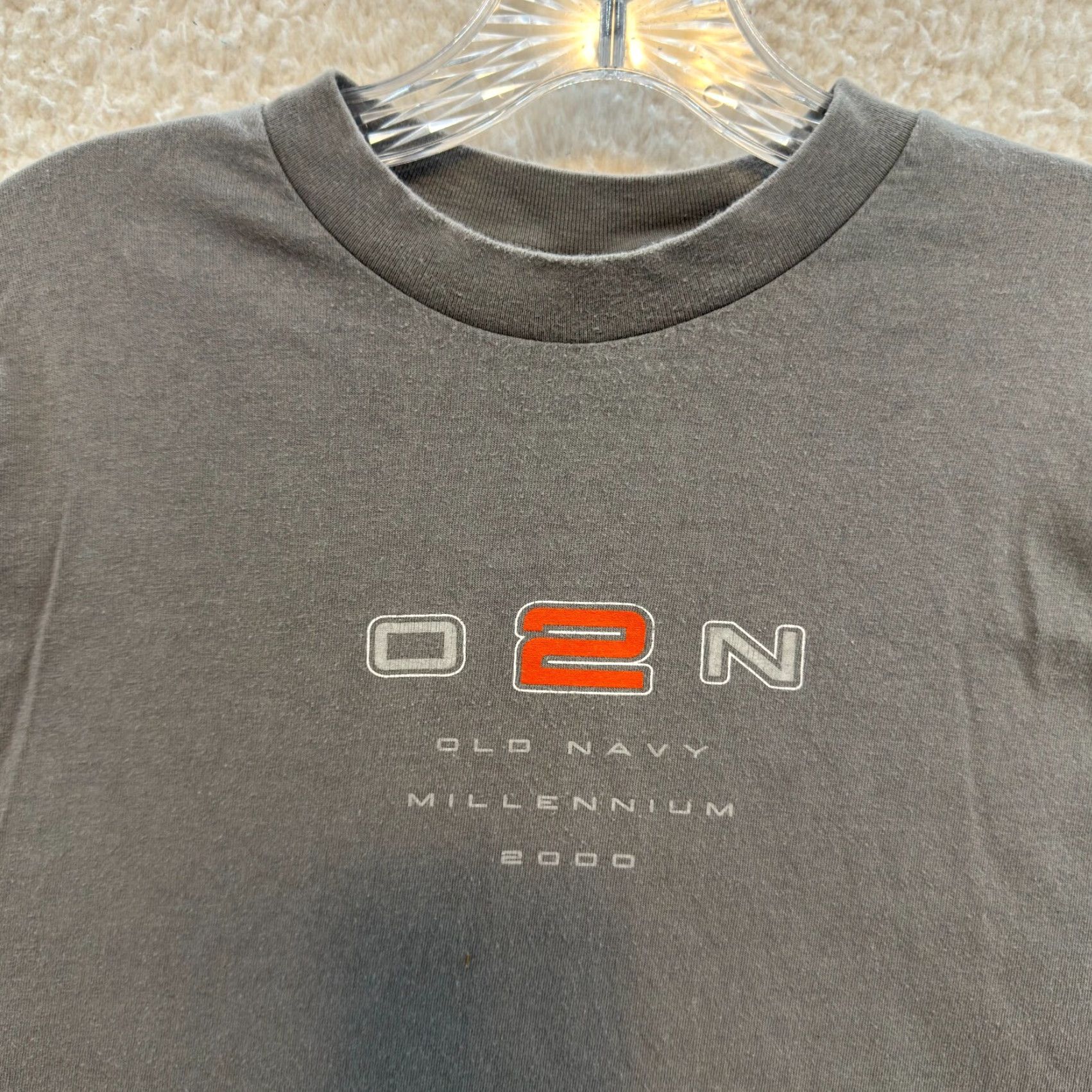 Old Navy Y2K Vintage Old Navy T-Shirt Long Sleeve Cyber Grunge Skater Gray Mens L Graphic Tee Size US L / EU 52-54 / 3 - 3 Thumbnail