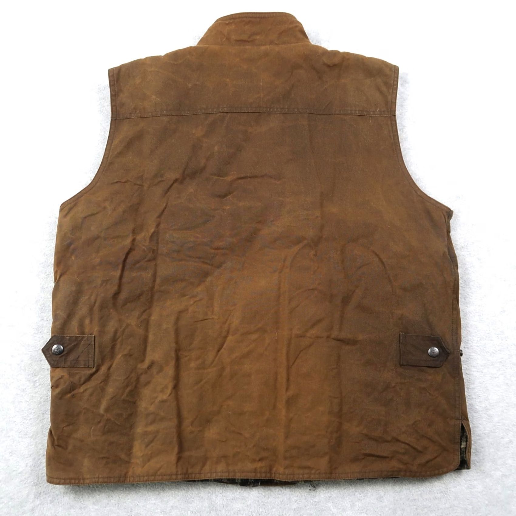 Vintage Outback Trading Company Vest Jacket Mens L Brown Waxed Flannel Lined Outdoors Size US L / EU 52-54 / 3 - 2 Thumbnail