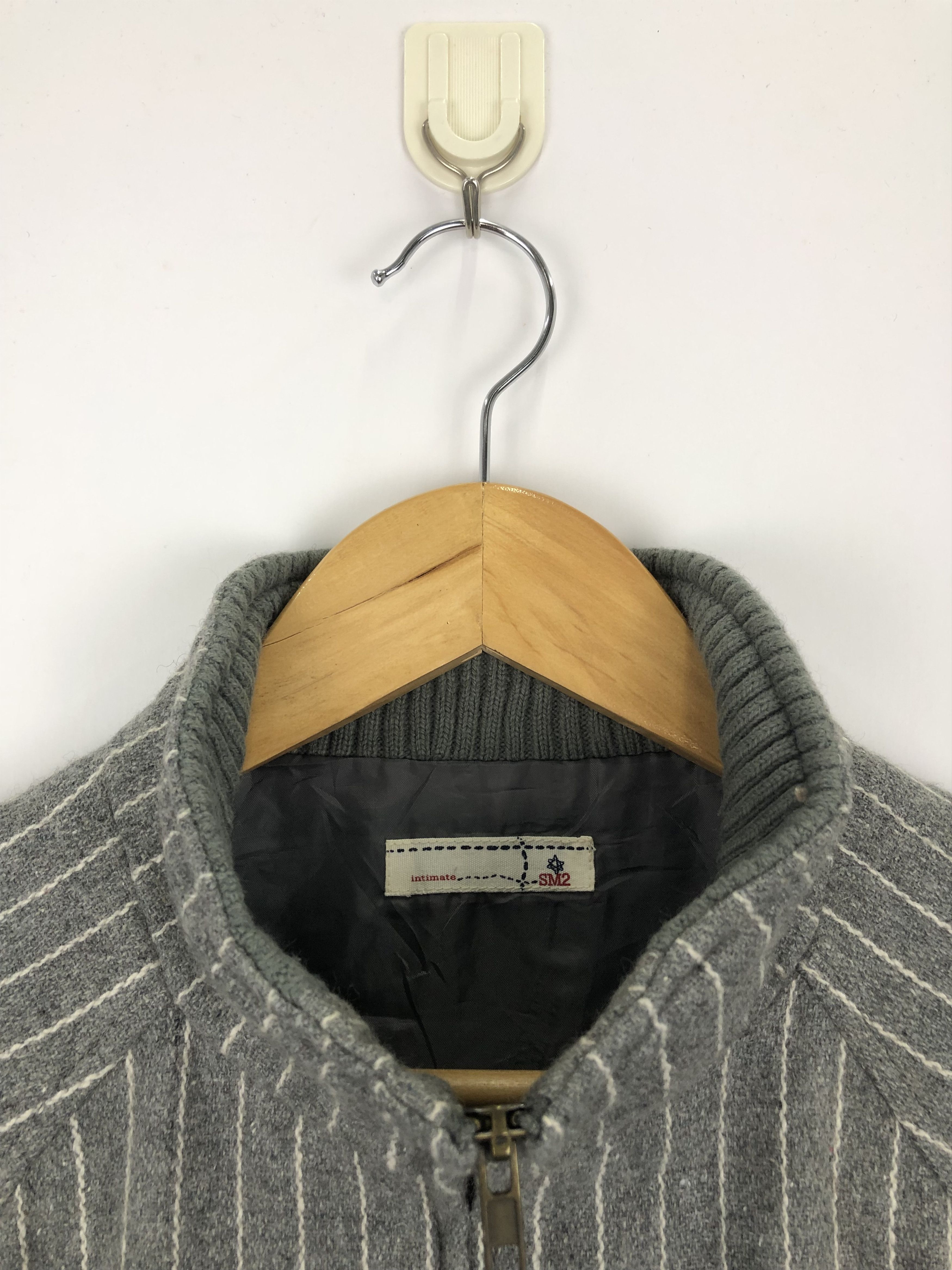 Japanese Brand Vintage 90s Japanese Brand Wool Jacket Hickory Striped V0419 Size US M / EU 48-50 / 2 - 8 Thumbnail