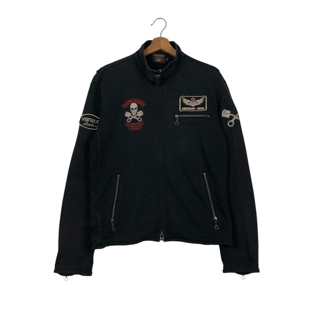 Vanson Leathers 🔥MEGA RARE VANSON LEATHER SKELETON BONES BIKER JACKET Size US L / EU 52-54 / 3 - 4 Thumbnail