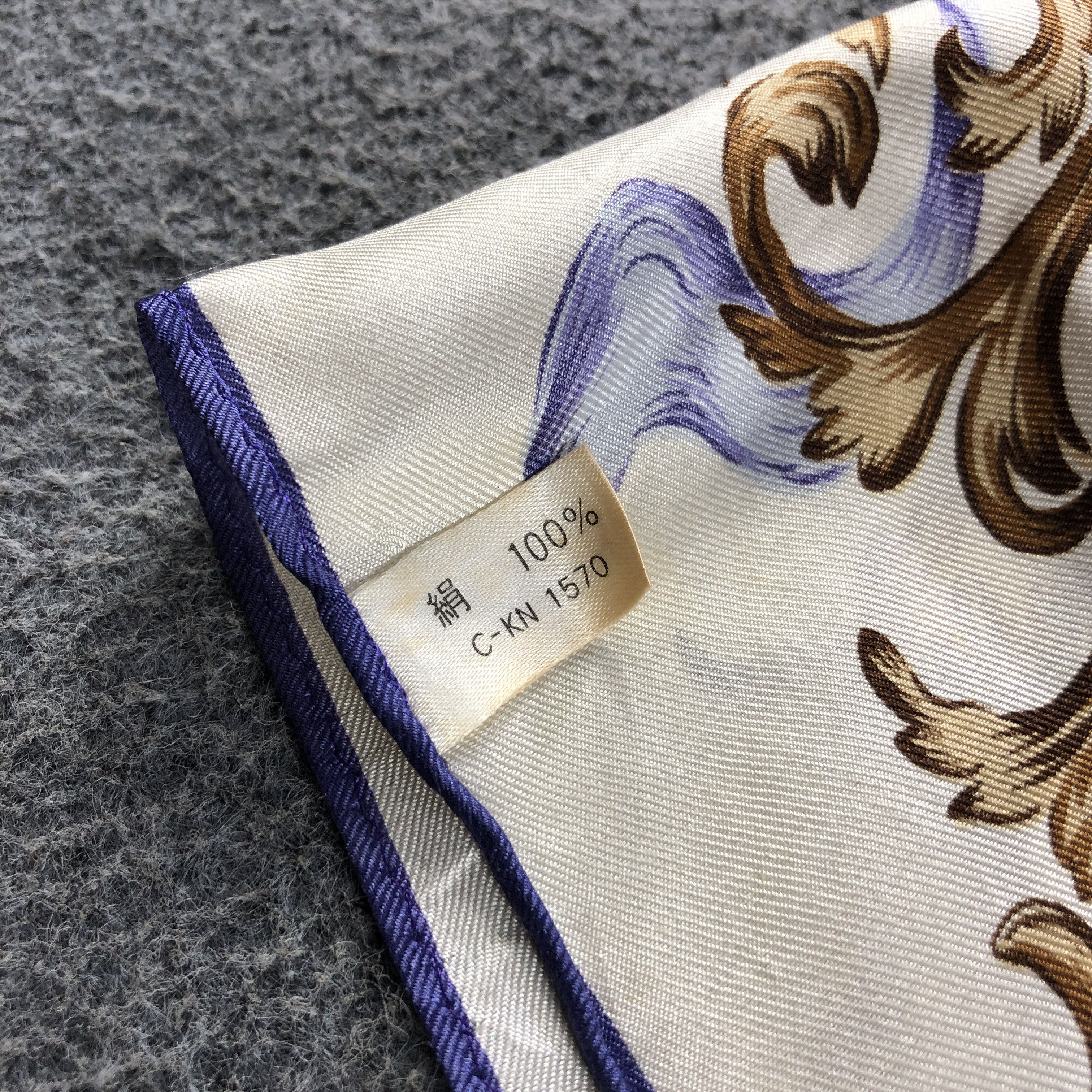 Vintage Roma Gennaio Baroque Silk Scarf M1356 Size ONE SIZE - 6 Thumbnail