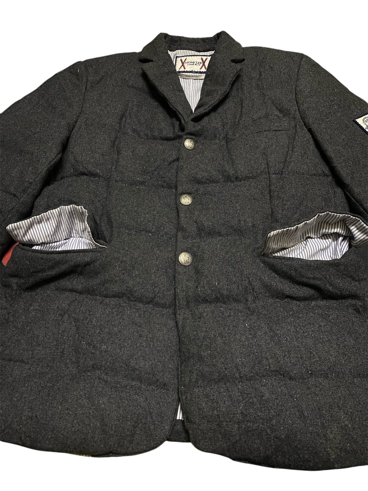Moncler Moncler Gamme Bleu Wool Down Double Pocket Blazer Jacket Size US M / EU 48-50 / 2 - 4 Thumbnail