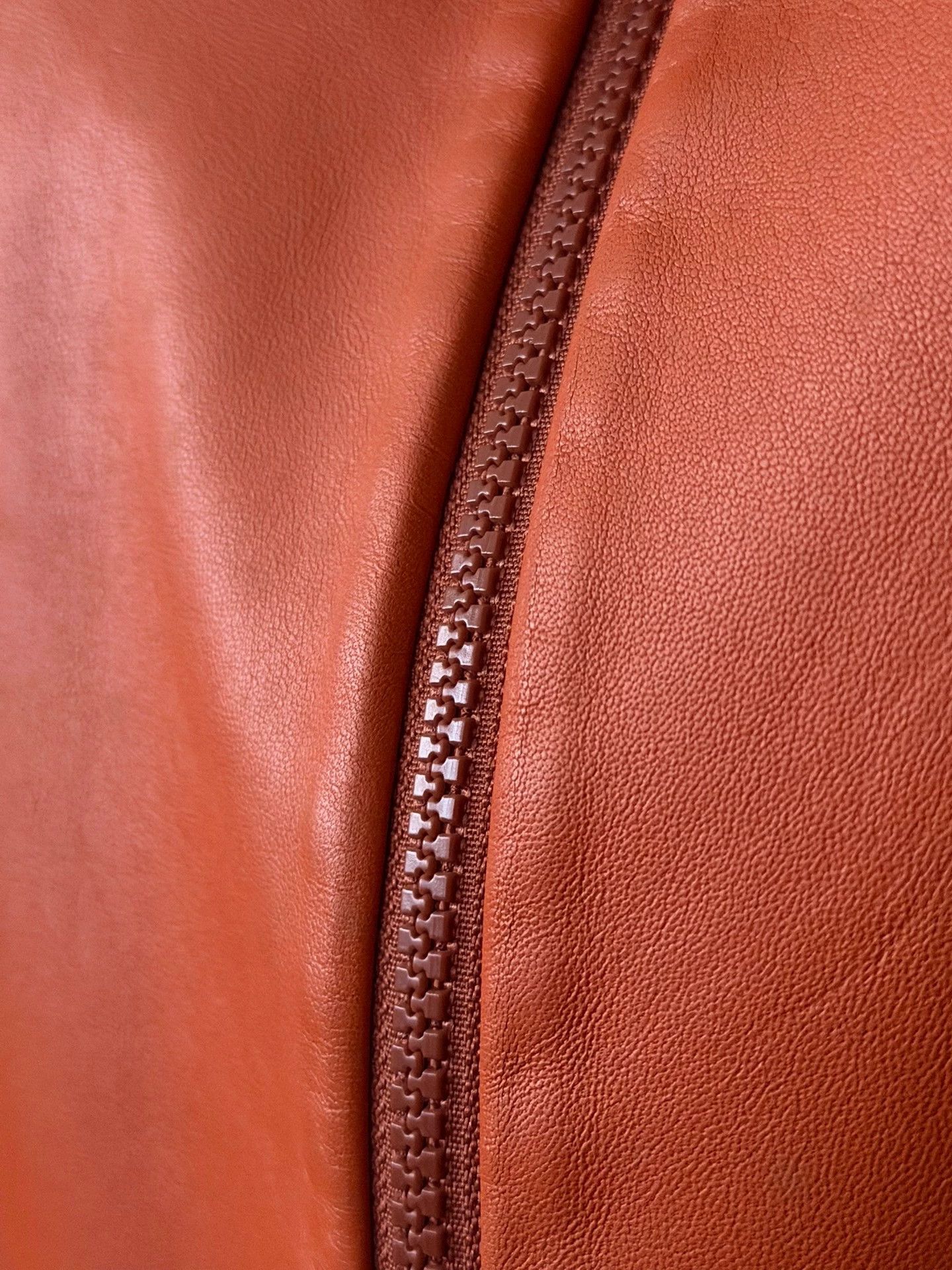 Yohji Yamamoto Yohji Yamamoto Main Line Hermes Orange Leather Jacket Size S / US 4 / IT 40 - 5 Thumbnail