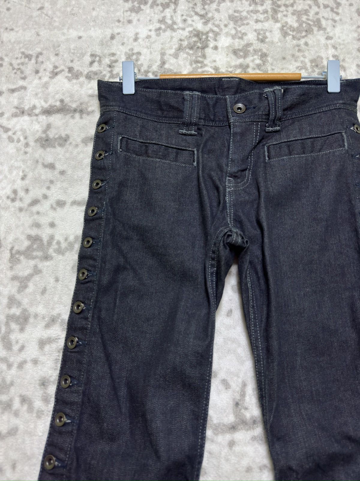 Vintage Vintage Charles Jourdan Side Button Skinny Low Rise Denim Size US 28 / EU 44 - 4 Thumbnail