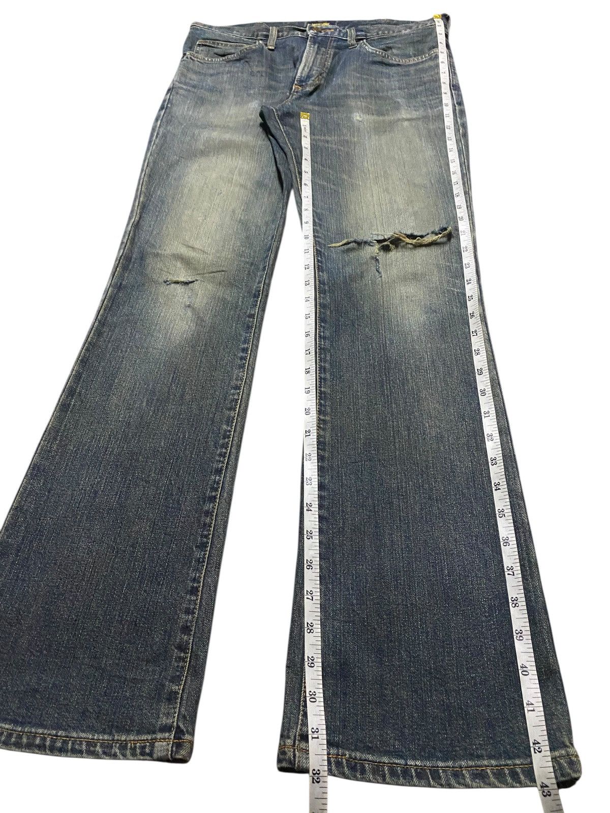 KOZABURO × Wrangler Wrangler 1970 Mud Wash Distressed Straight Jeans Size US 33 - 16 Thumbnail