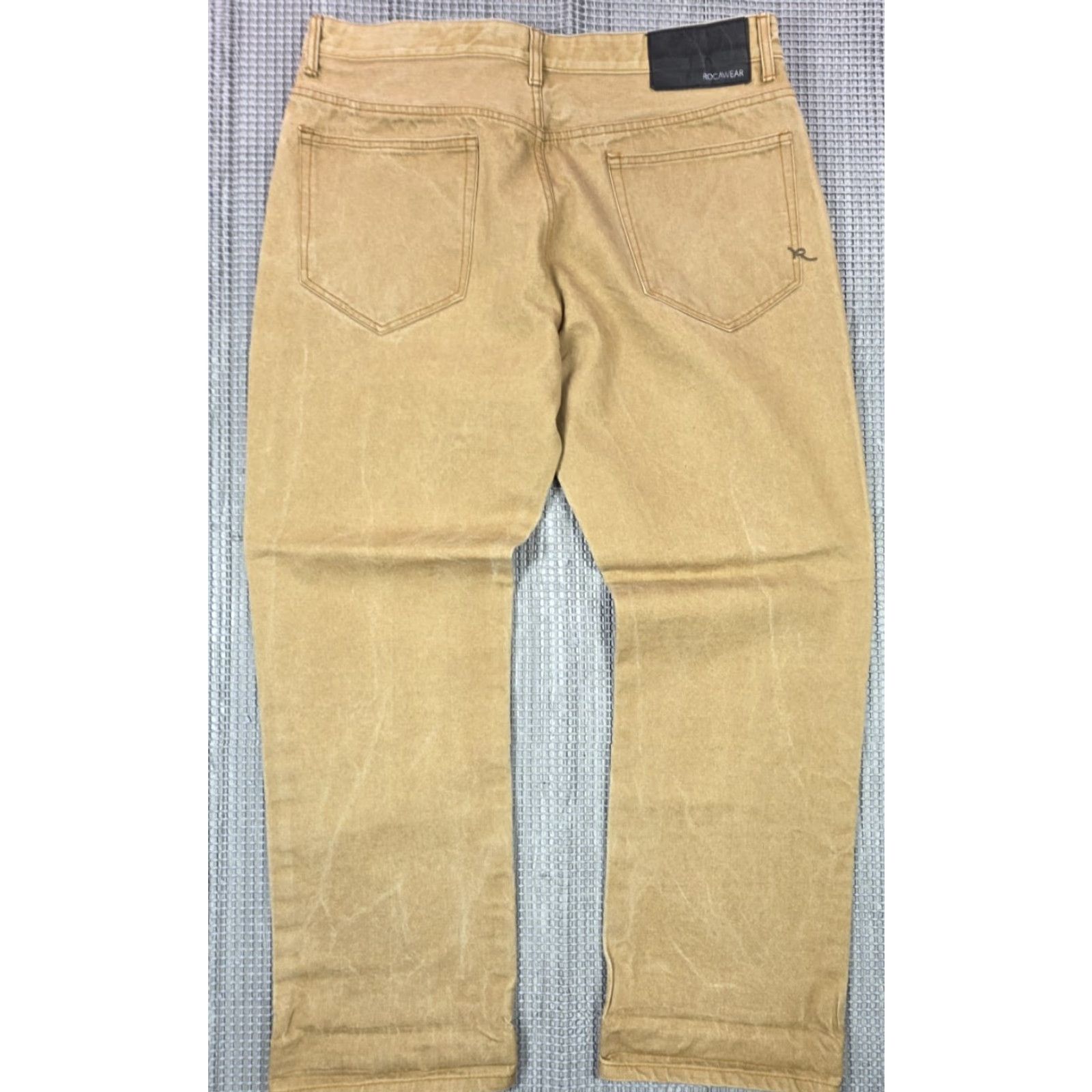 Rocawear VINTAGE Rocawear Jeans Brown Denim Sz 40 Baggy Hip Hop 38x32 Distressed 90s Mens Jeans Size US 40 / EU 56 - 4 Thumbnail