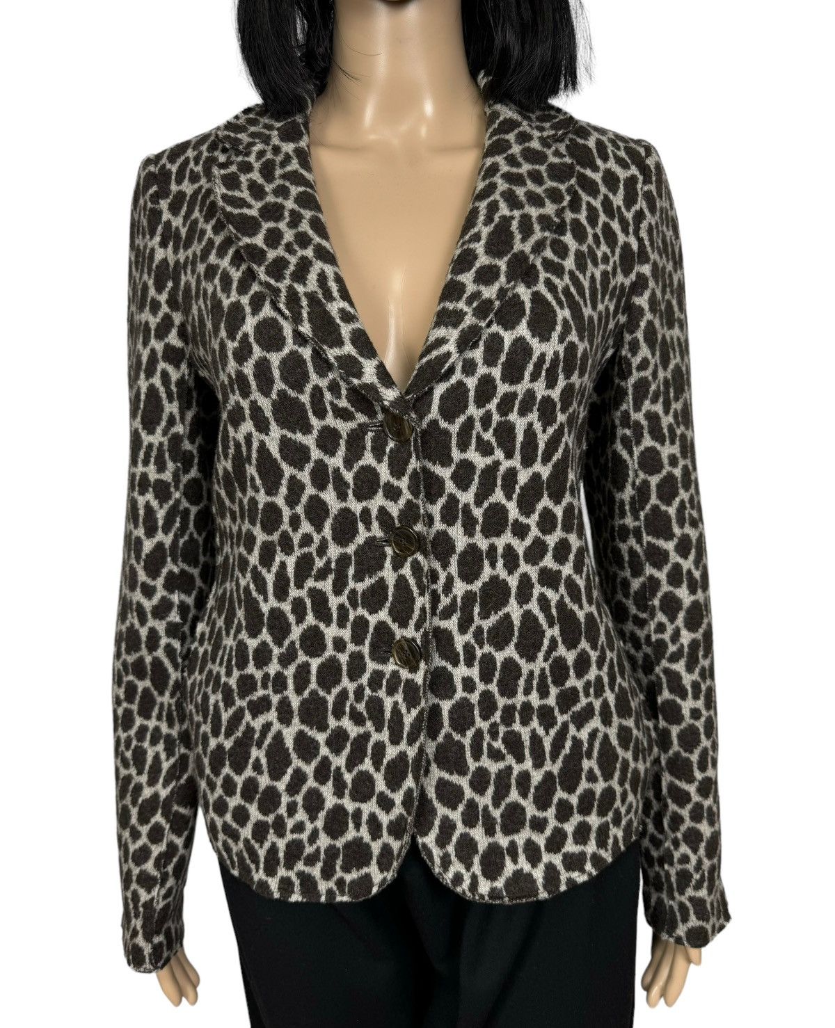 Weekend Max Mara Weekend Max Mara Wool Blazer Jacket Animal Print size 10 Size L / US 10 / IT 46 - 3 Thumbnail