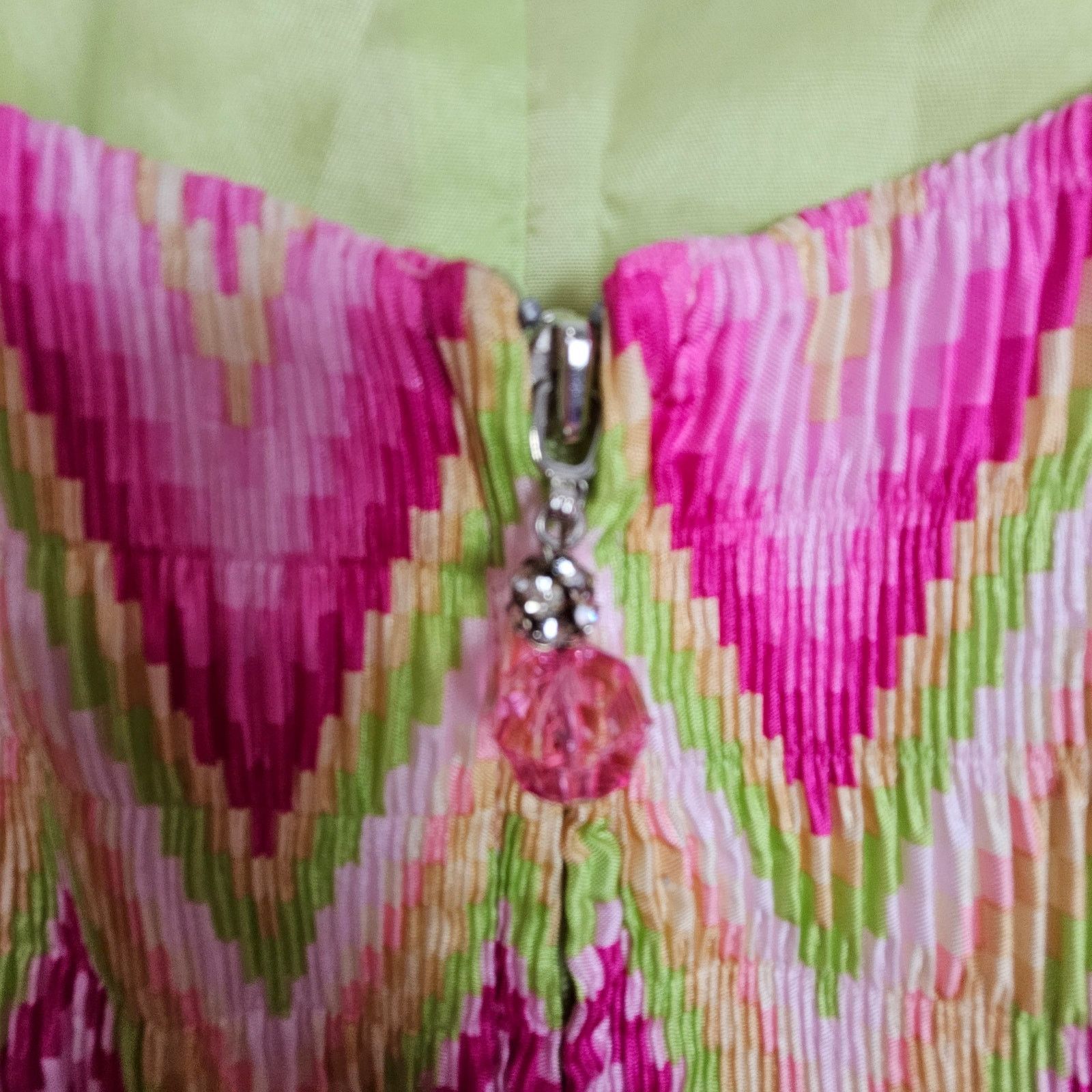 Florence Tricot Flores & Flores Womens Crop Top Size 12 Zig Zag Y2K Full Zip Size XL / US 12-14 / IT 48-50 - 7 Thumbnail