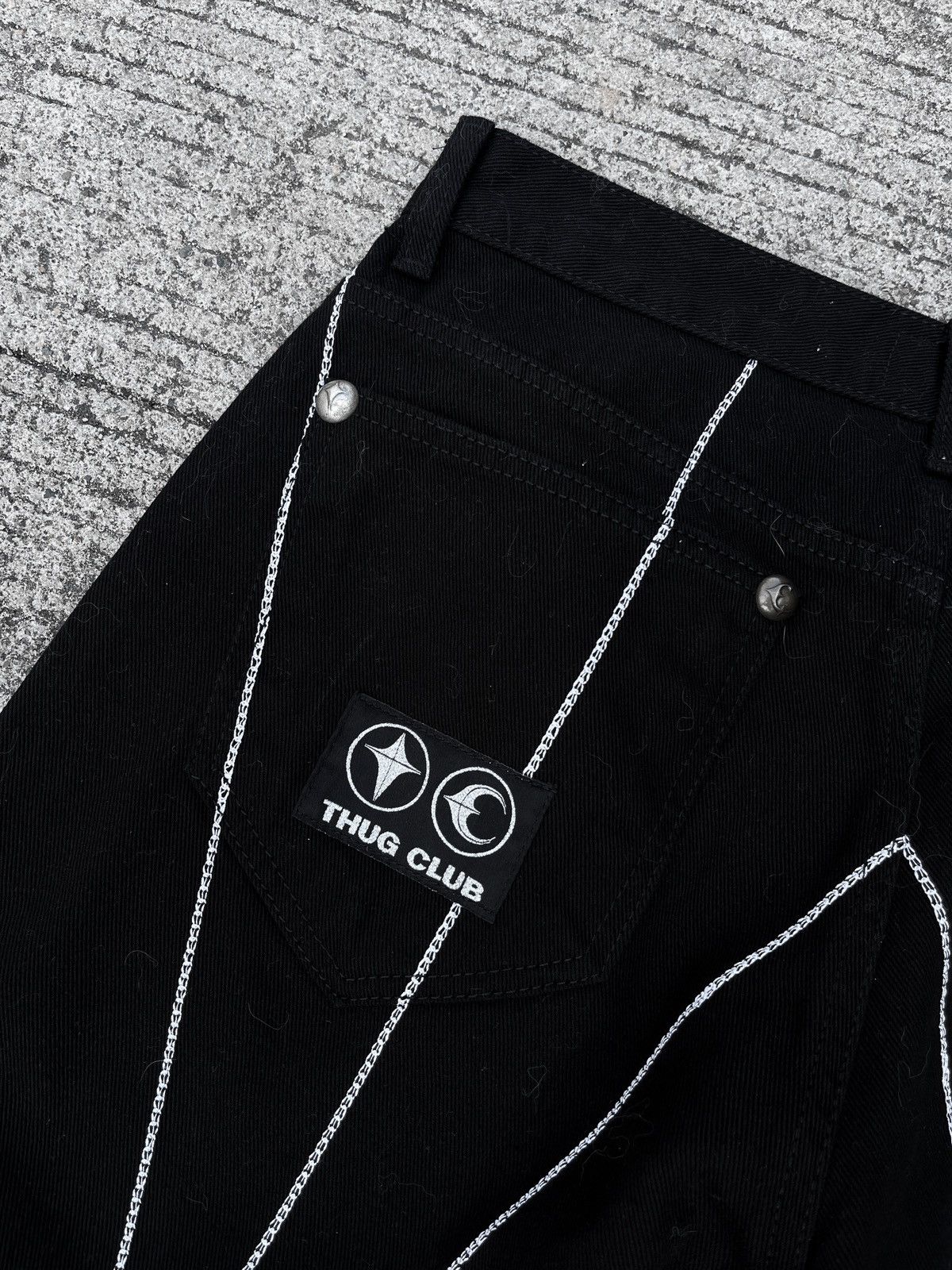 Thug Club Thug Club Chain Stitch Black Denim Size US 31 - 3 Thumbnail