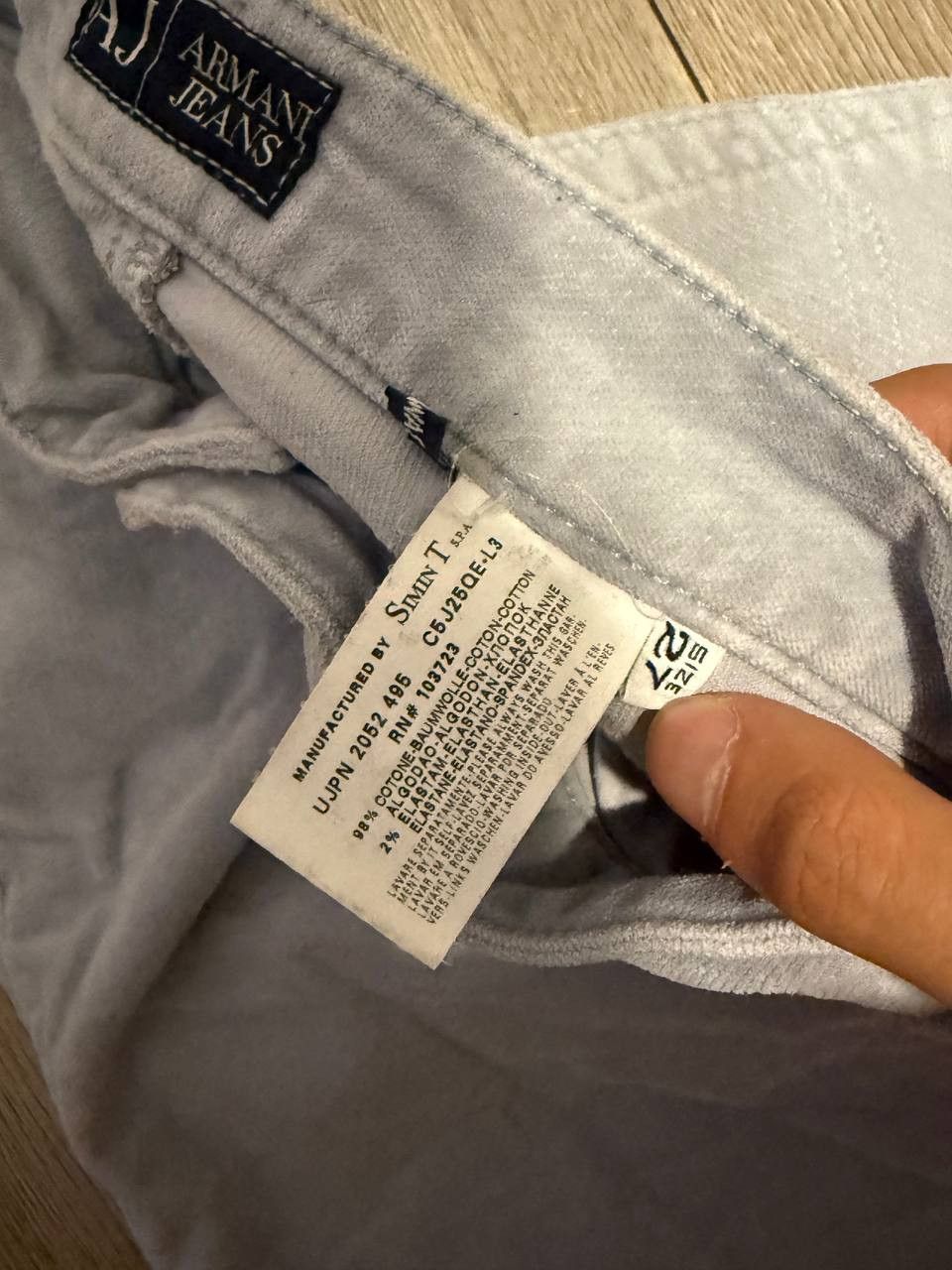 Armani armani jeans women size 27 womens blue metal logo Size 27" / US 4 / IT 40 - 4 Thumbnail