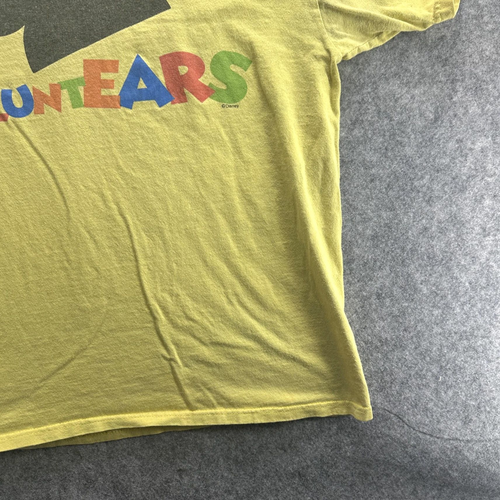 Anvil VINTAGE Anvil Disney VoluntEARS T-Shirt Mens Large Yellow Mickey Mouse 90s Graphic Print Size US L / EU 52-54 / 3 - 5 Thumbnail