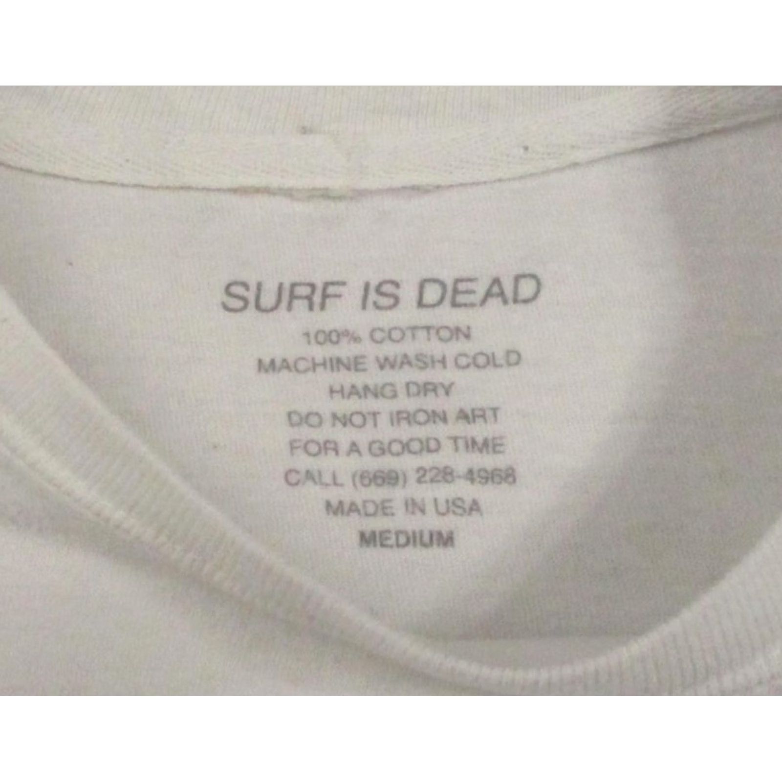 Vintage Surf Is Dead Shirt Mens Medium White Long Sleeve USA Made Graphic Love Euphoria Size US M / EU 48-50 / 2 - 7 Thumbnail