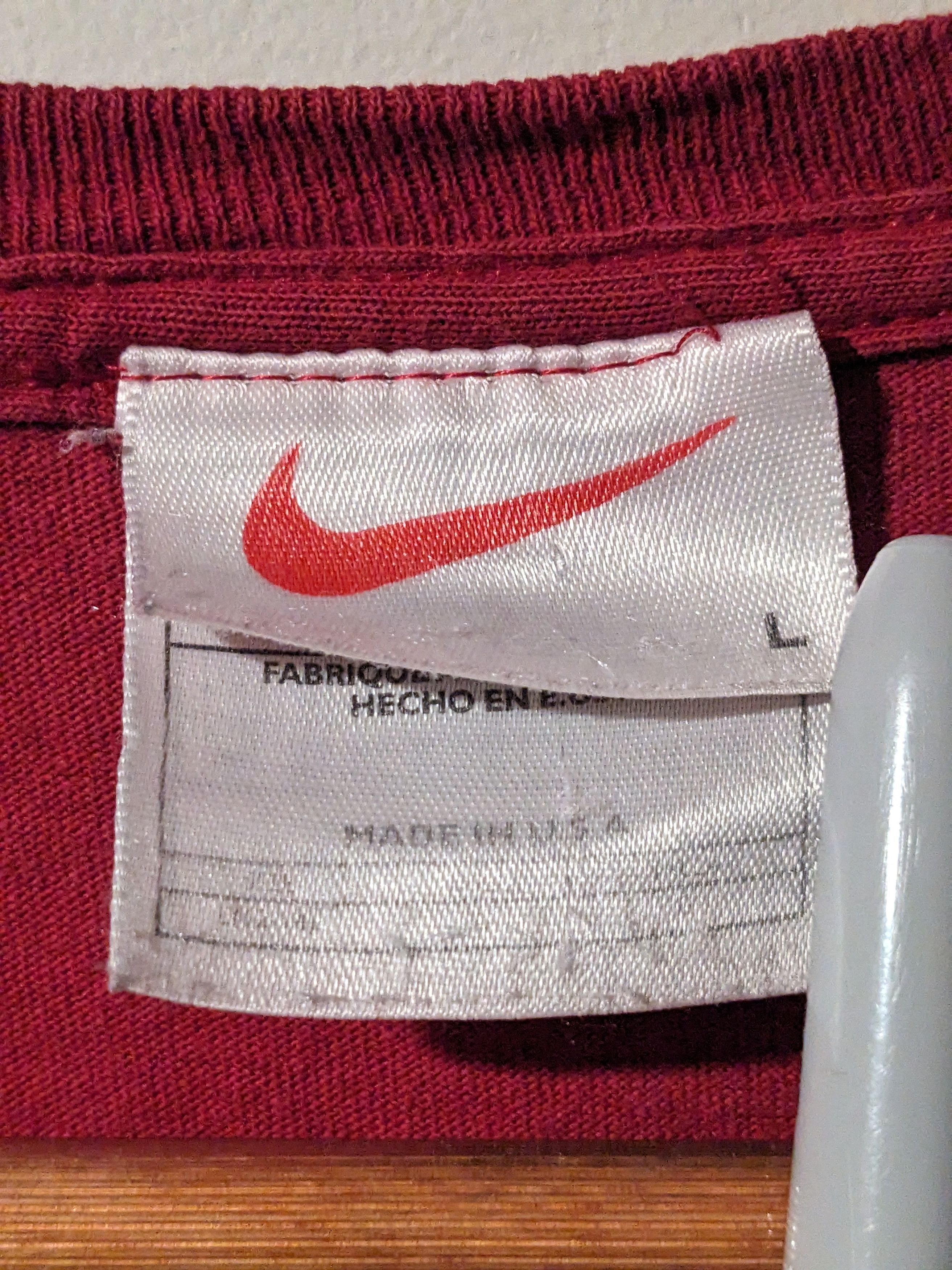 Nike × Vintage Vintage 90s Nike Mini Swoosh Essential Womans Large T-Shirt Size L / US 10 / IT 46 - 3 Thumbnail