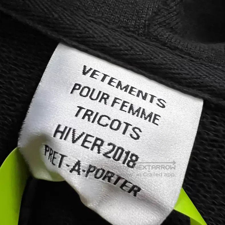 Vetements VETEMENTS Logo Embroidered Fake Two-Piece Hoodie Size US XS / EU 42 / 0 - 4 Thumbnail