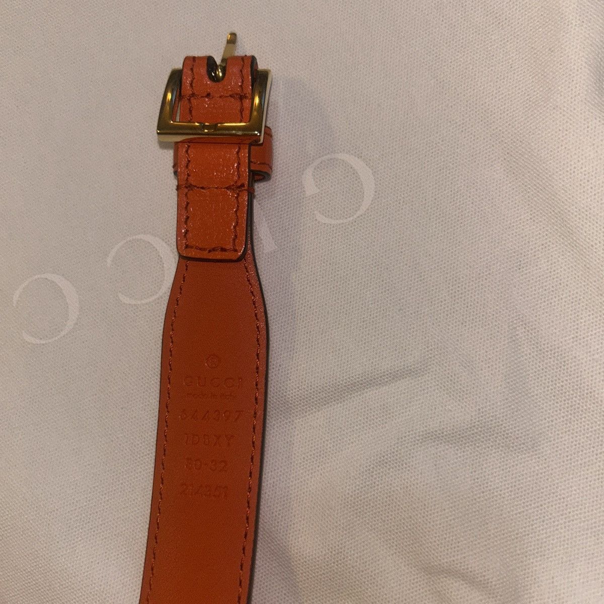 Gucci Gucci Horsebit Leather Belt Orange Size 32 - 4 Thumbnail