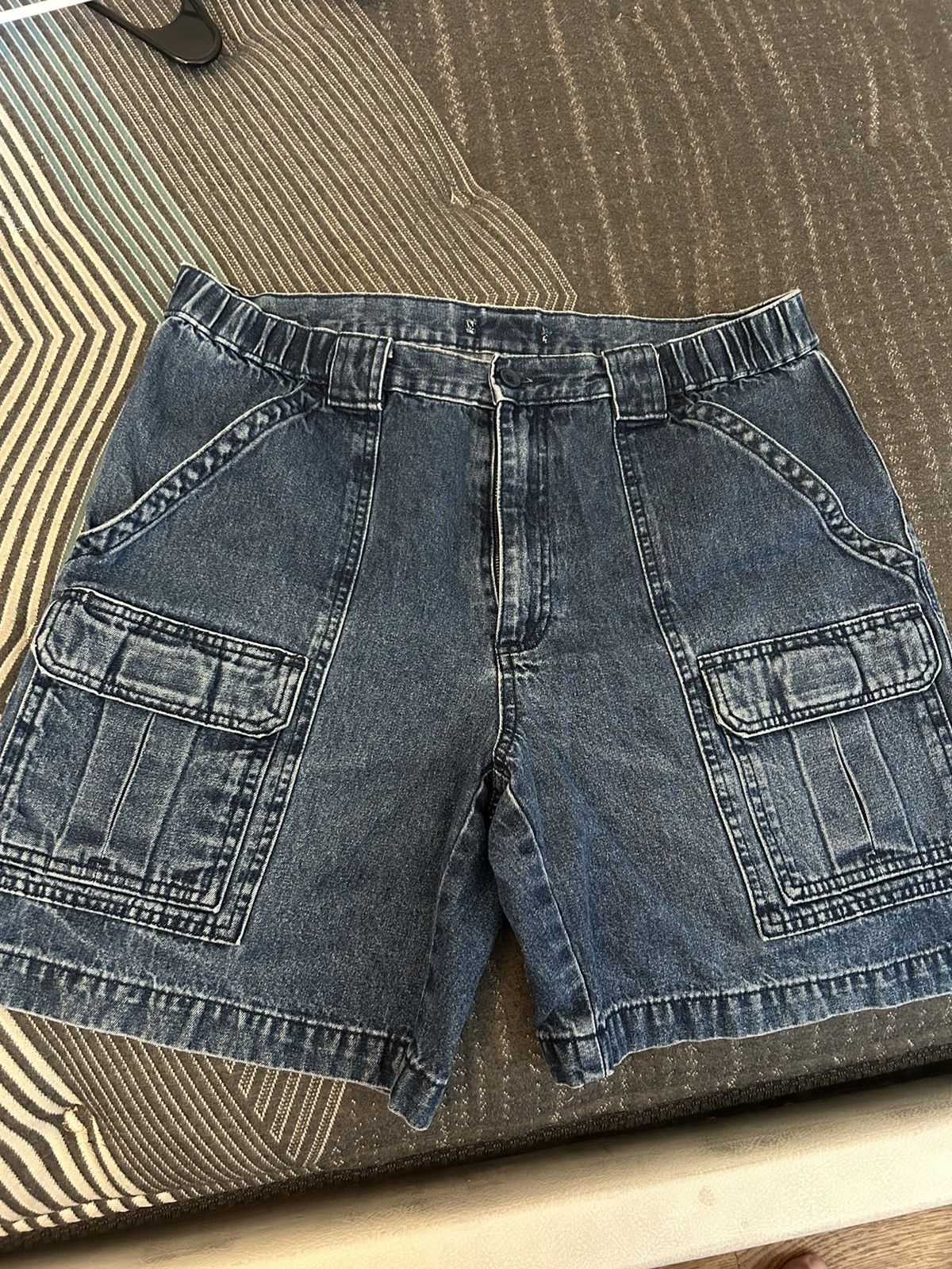 Other Vintage navy blue cargo shorts Size US 34 / EU 50 - 1 Thumbnail