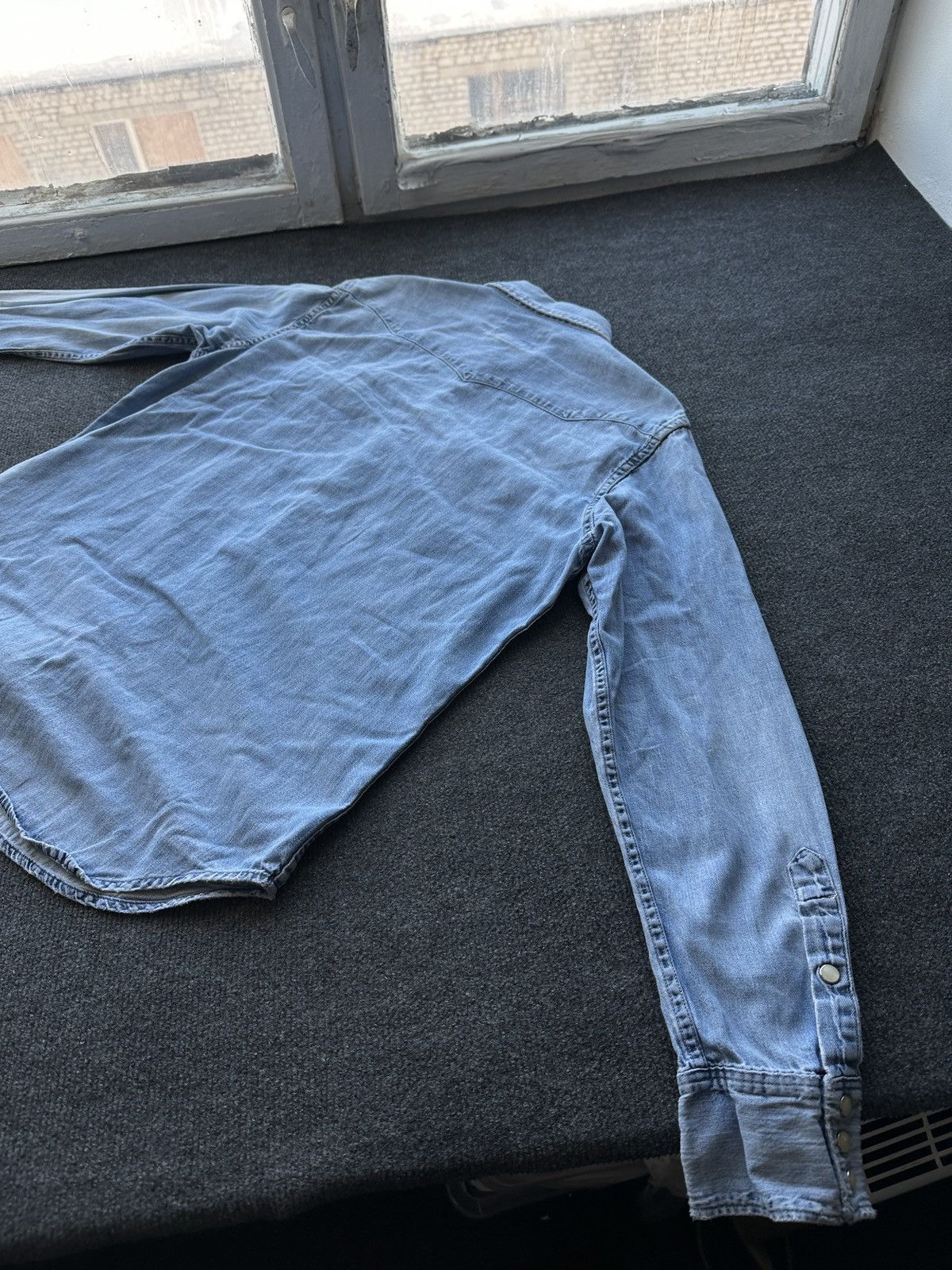 Polo Ralph Lauren 🚨 VNTG Y2K Polo Ralph Lauren Shirt DENIM RARE long SLEEVE Size US M / EU 48-50 / 2 - 10 Thumbnail