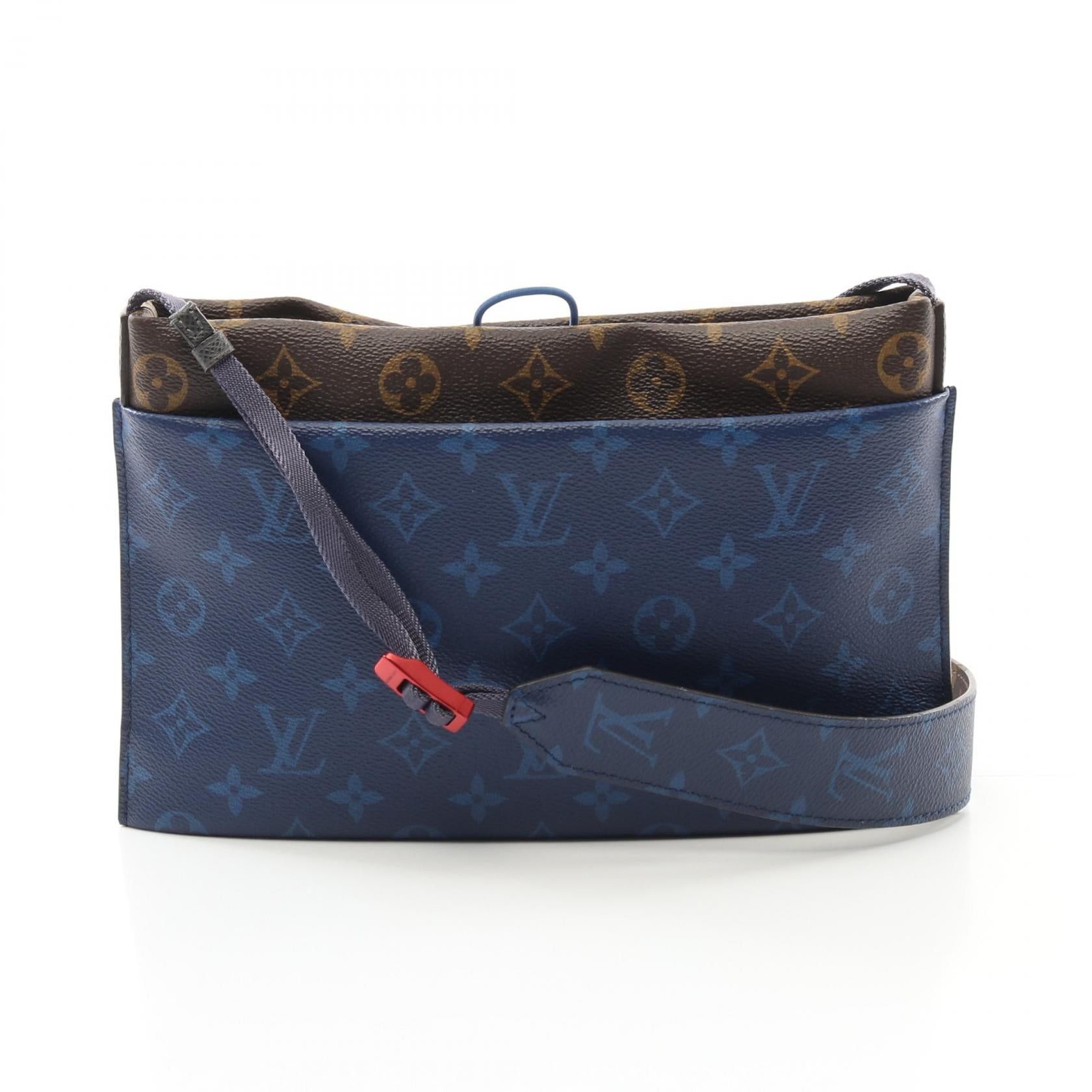 Louis Vuitton Louis Vuitton Split Sacoche Monogram Pacific Shoulder Bag Blue Brown Size ONE SIZE - 1 Thumbnail