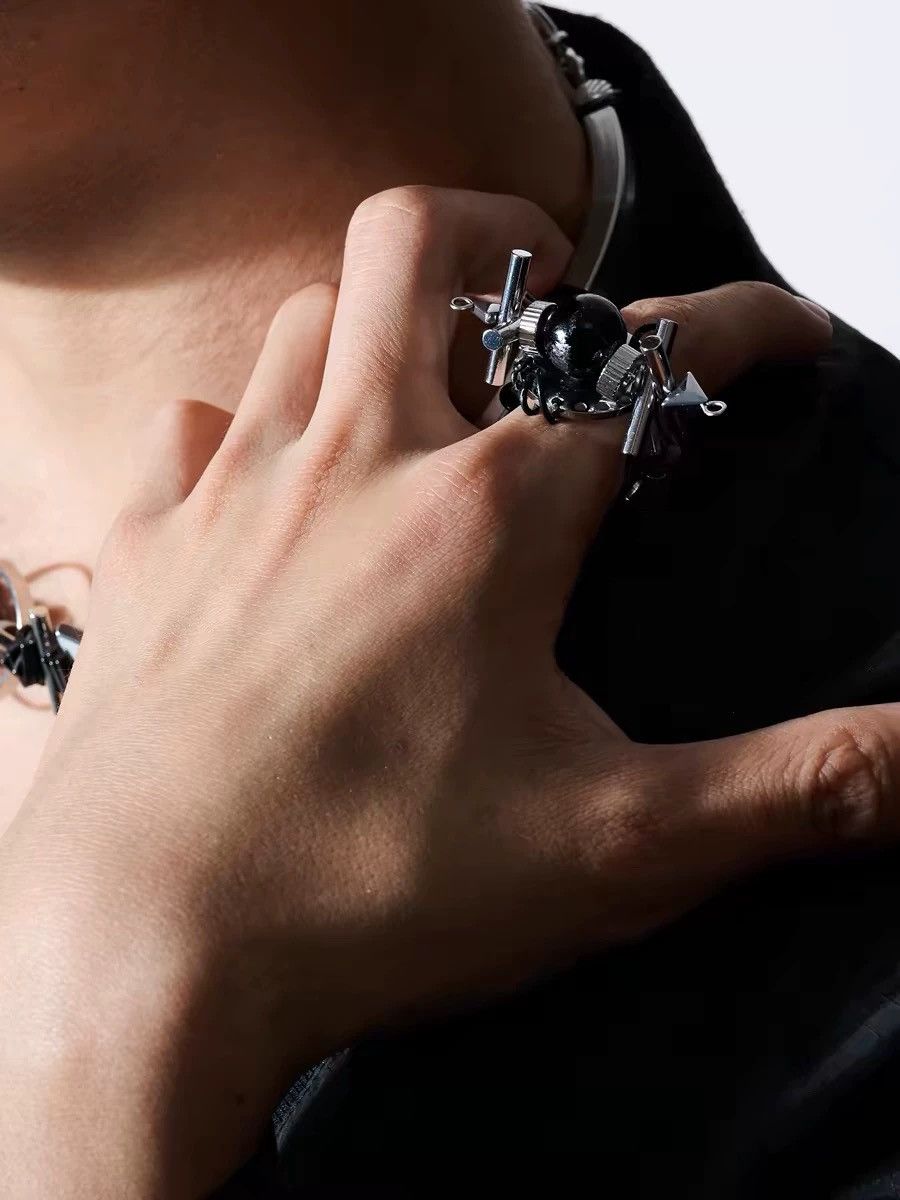 Japanese Brand × Vintage Retro punk ring Size ONE SIZE - 4 Thumbnail