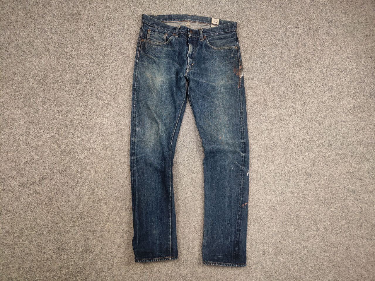 Orslow Vintage OrSlow Japan Selvedge Distressed paint Denim Jeans Size US 32 / EU 48 - 7 Thumbnail