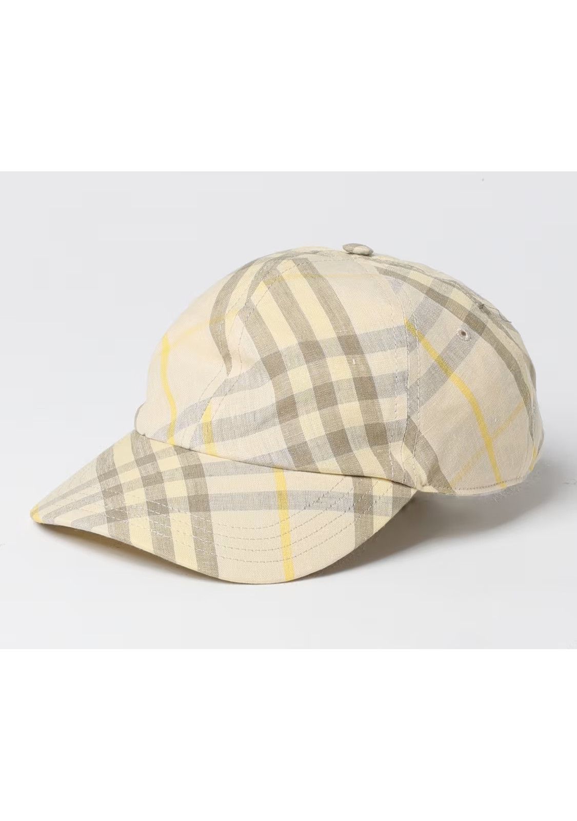 Burberry BURBERRY beige IP check linen baseball cap Medium Size ONE SIZE - 1 Thumbnail