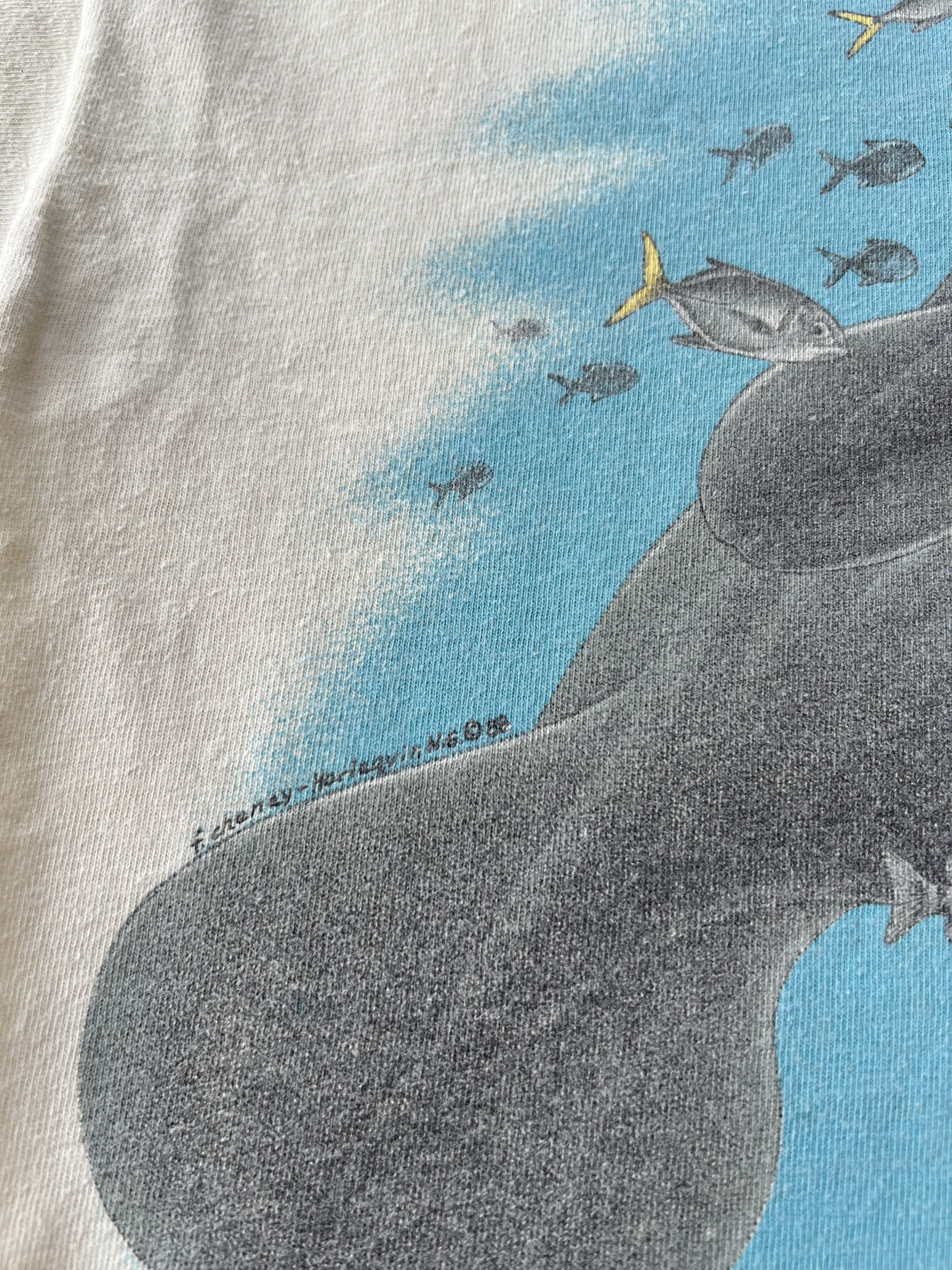 Vintage Vintage 1988 Harlequin Manatee Ocean Animal Nature T-shirt Size US L / EU 52-54 / 3 - 4 Thumbnail