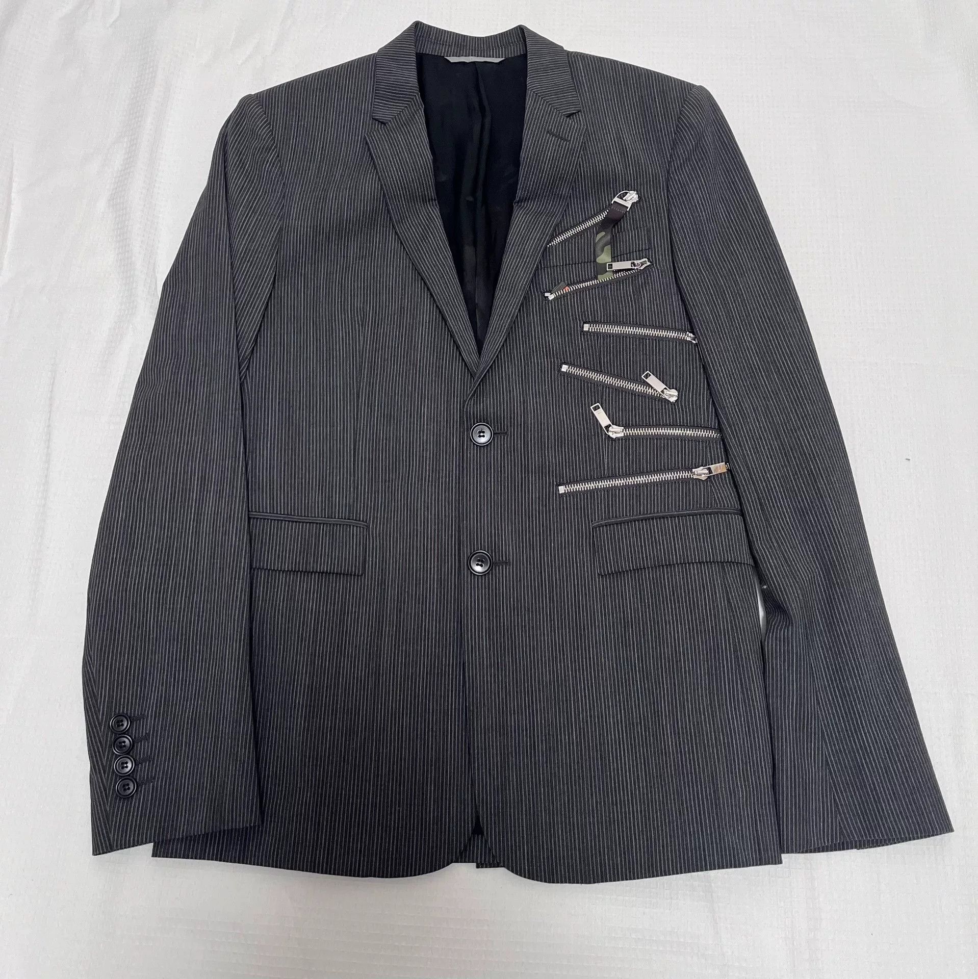 Dior Dior Gray Zipper Blazer Size 44 Size US S / EU 44-46 / 1 - 1 Thumbnail