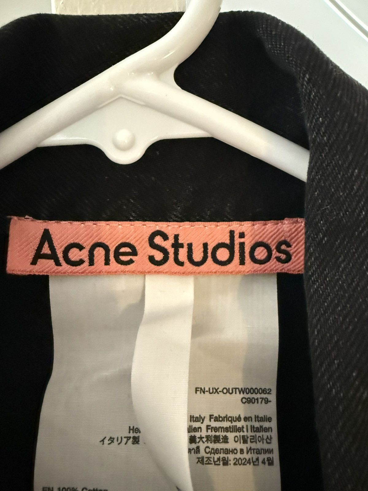 Acne Studios Acne Studios Relaxed Denim Jacket Faded Black Size M Size US M / EU 48-50 / 2 - 5 Thumbnail