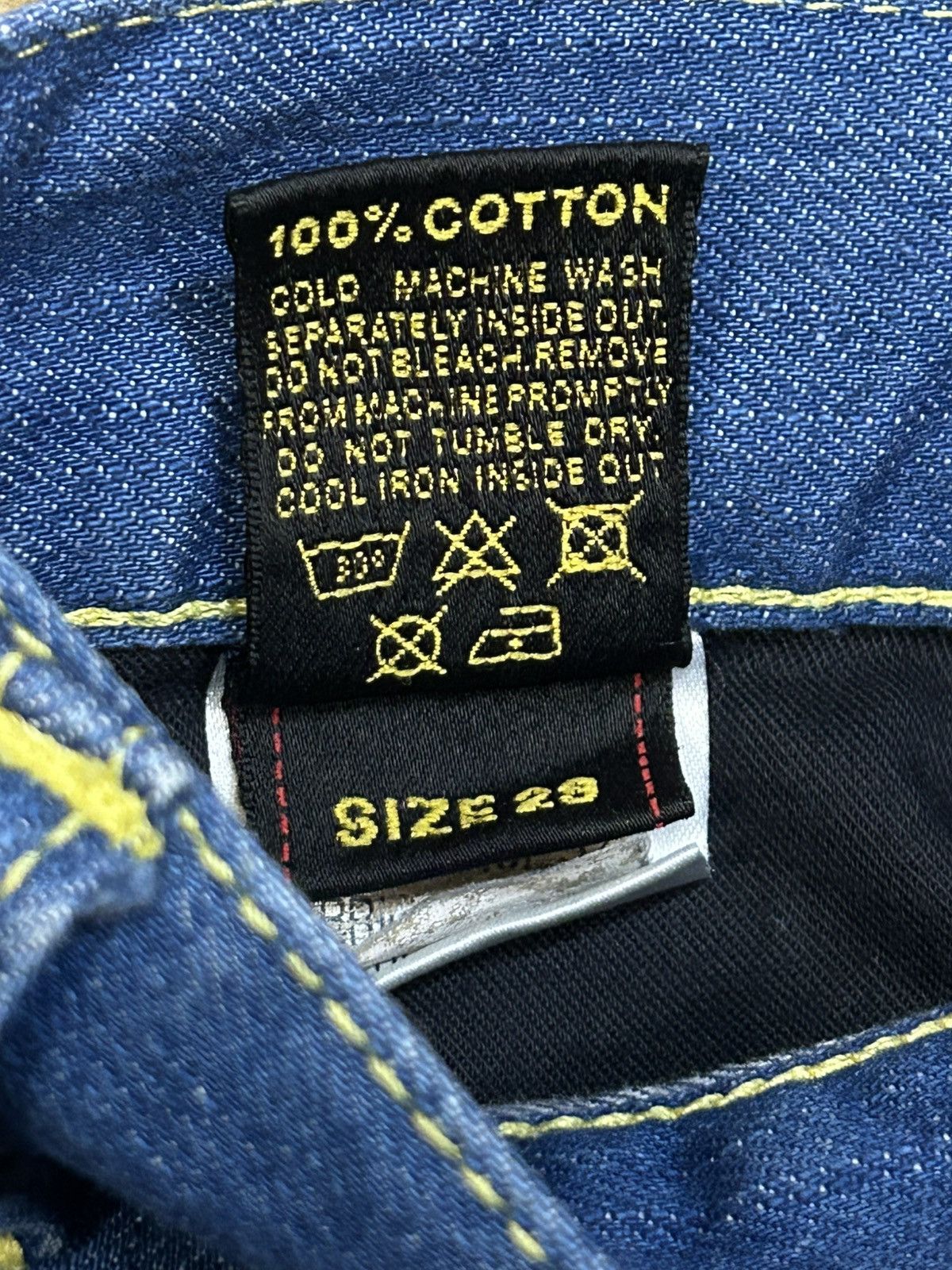 Evisu Evisu EU ED jeans vintage denim pants cargo baby blue Y2K Size 29" - 13 Thumbnail