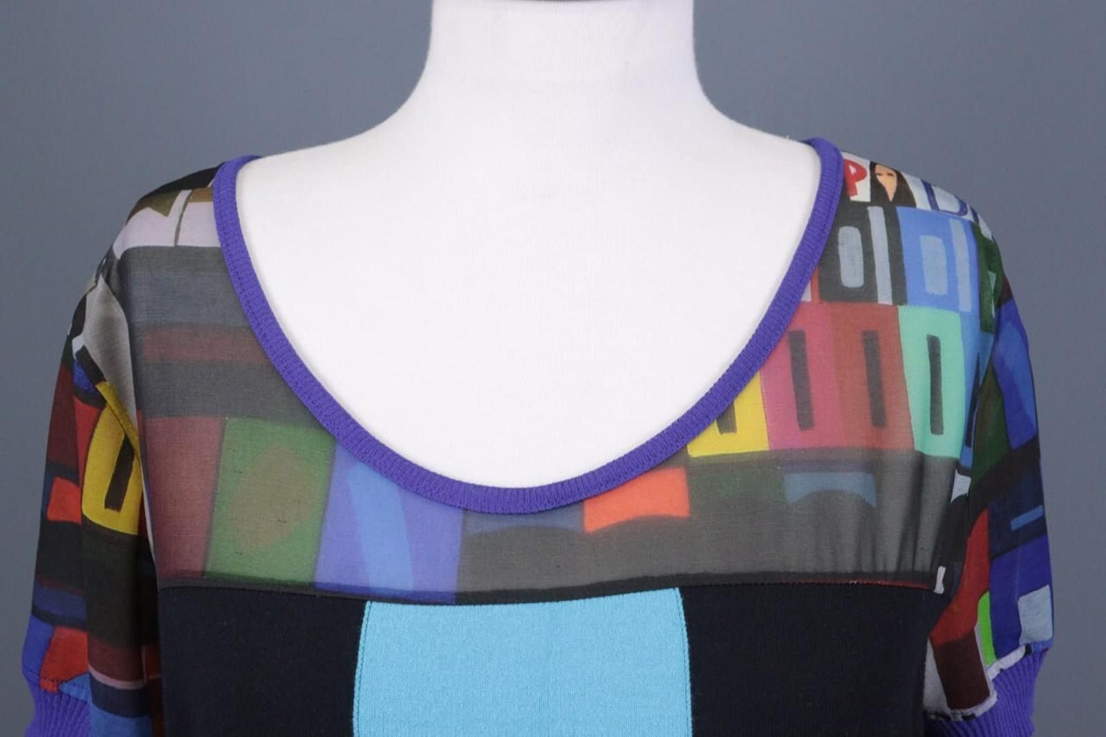 Designer Aventures des Toiles Multicolor Printed A-Line Dress Size M / US 6-8 / IT 42-44 - 4 Thumbnail