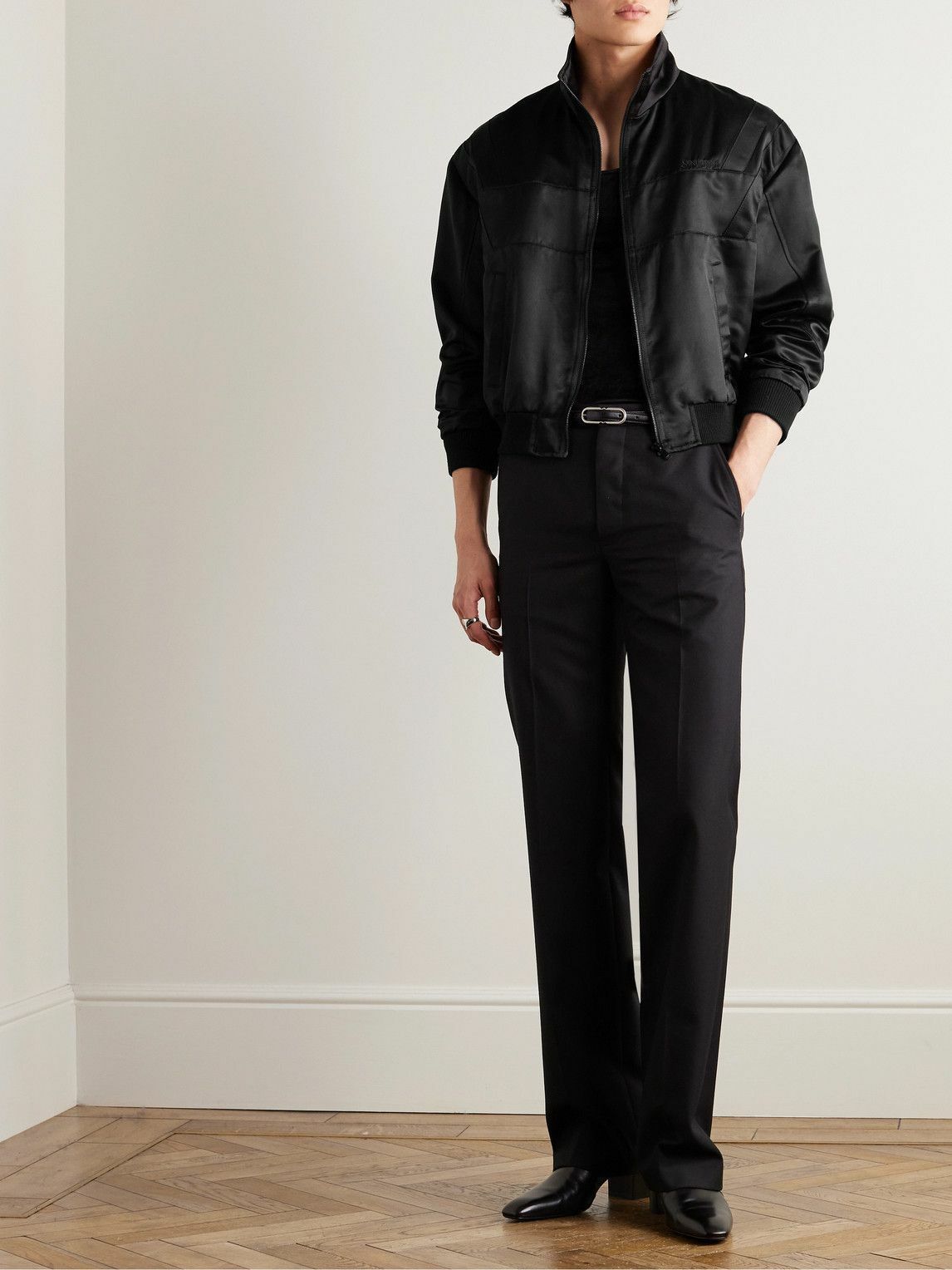 Saint Laurent Paris BLOUSON IN SATIN Size US L / EU 52-54 / 3 - 1 Thumbnail