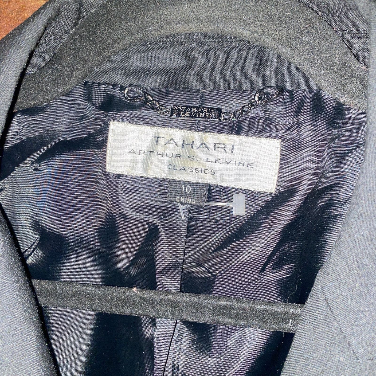 Other Tahari Arthur S. Levine Black Single Button Blazer Jacket 10 Size L / US 10 / IT 46 - 5 Thumbnail