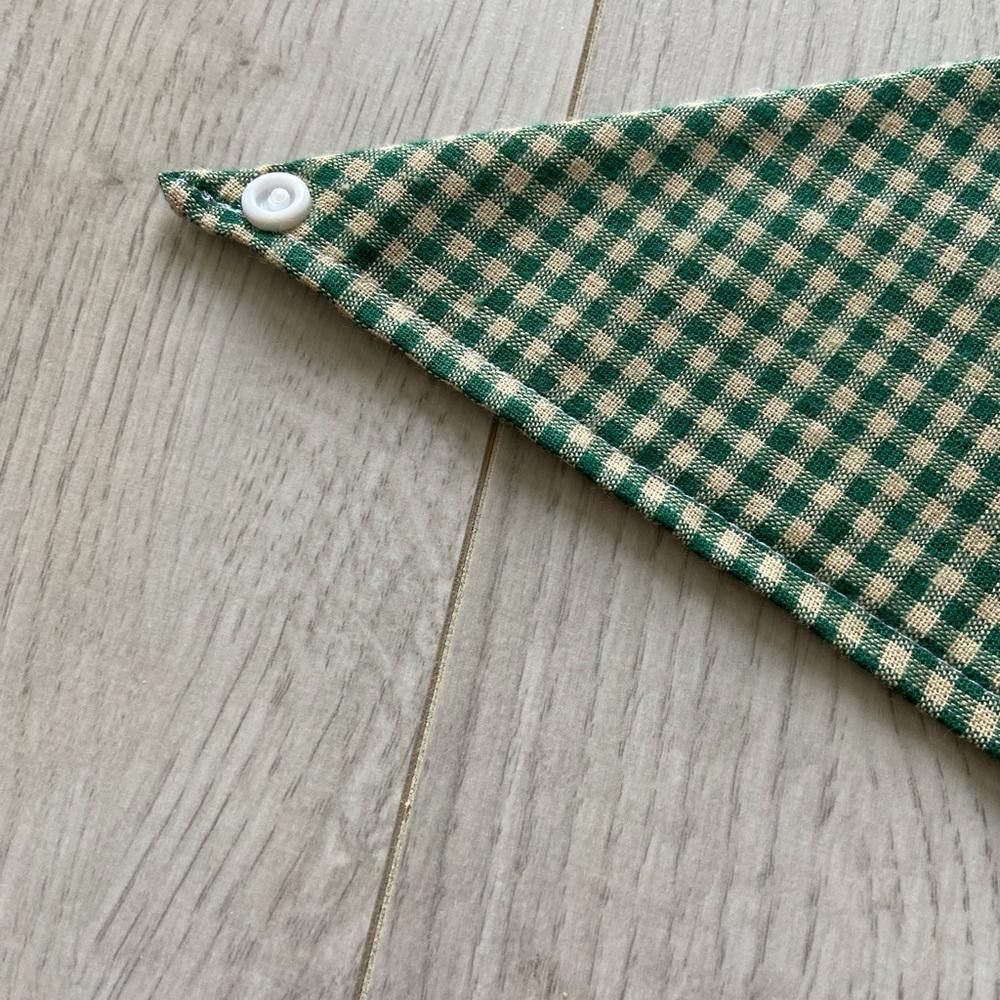 Designer Pacific Pup Co Green Plaid Dog Bandana Size ONE SIZE - 4 Thumbnail