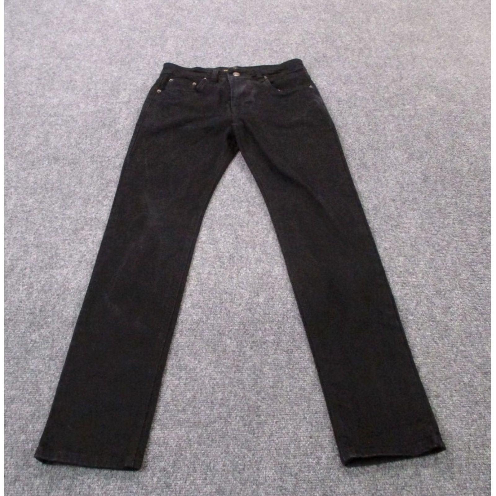 Emporio Armani Emporio Armani Jeans Mens 30 Black Denim Straight Designer Casual Slim Jeans Regular Boys? Size US 29 - 2 Thumbnail