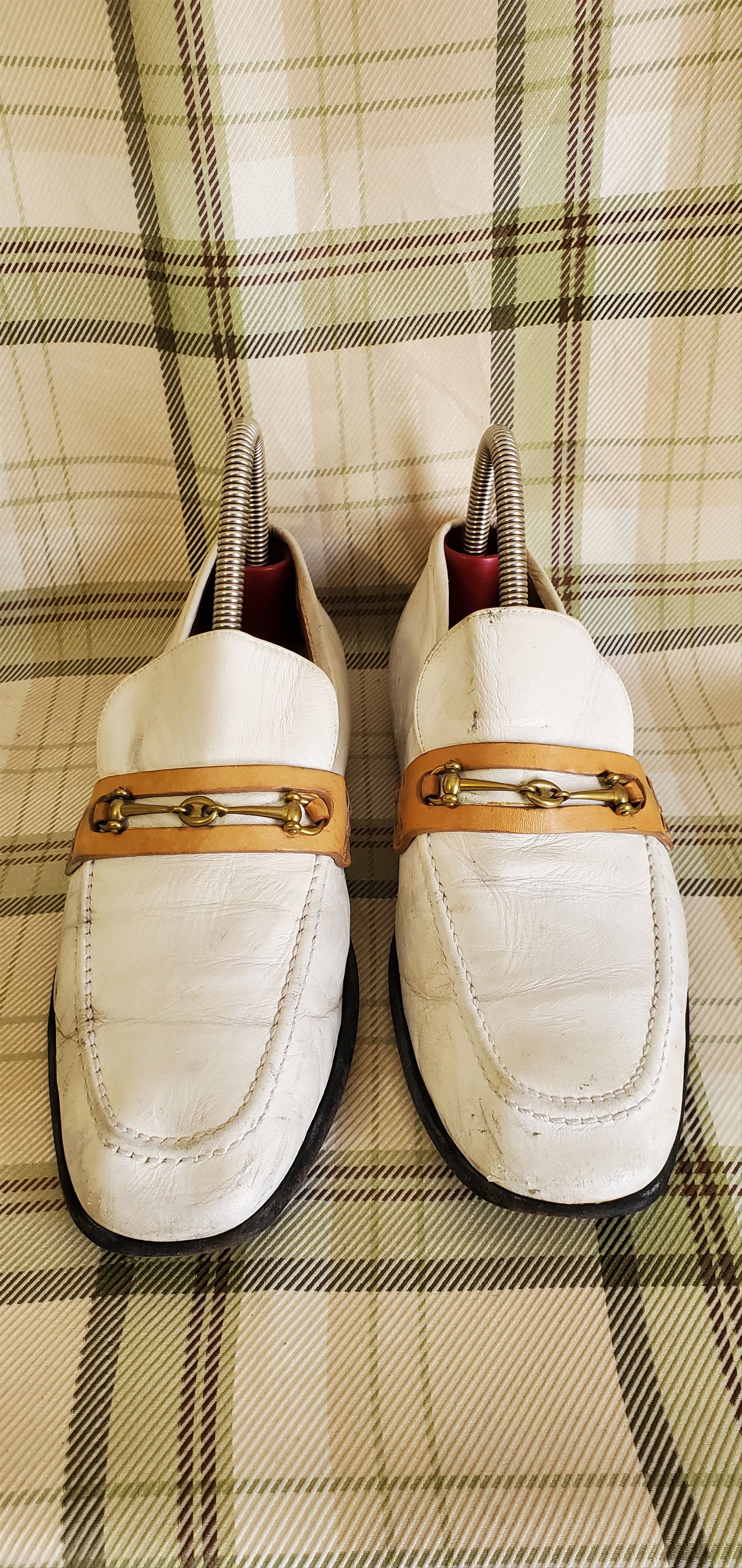Celine CELINE White Leather Slip On Loafers Size US 9.5 / IT 39.5 - 2 Thumbnail