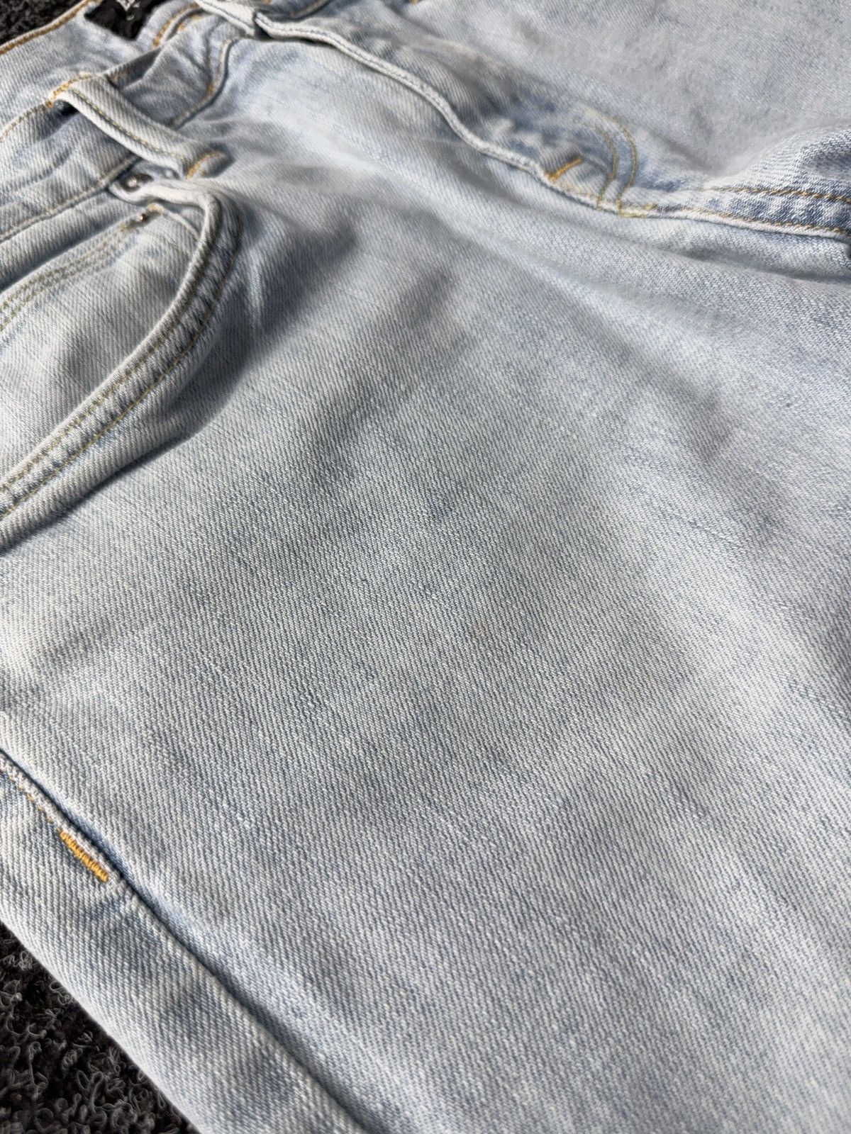 Edwin Vintage 00s Distressed Edwin Light Wash Straight Jeans Size US 33 - 5 Thumbnail