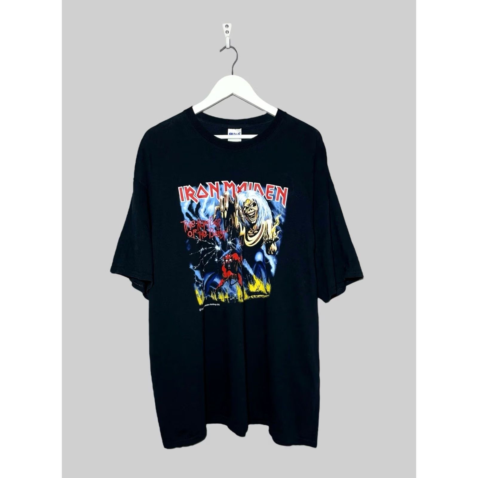 Vintage VINTAGE Iron Maiden T-Shirt 2XL Black Cotton Graphic Print Crew Neck Short Sleeve Mens Rock Band 2003 The Number Of The Beast Size US XXL / EU 58 / 5 - 2 Thumbnail