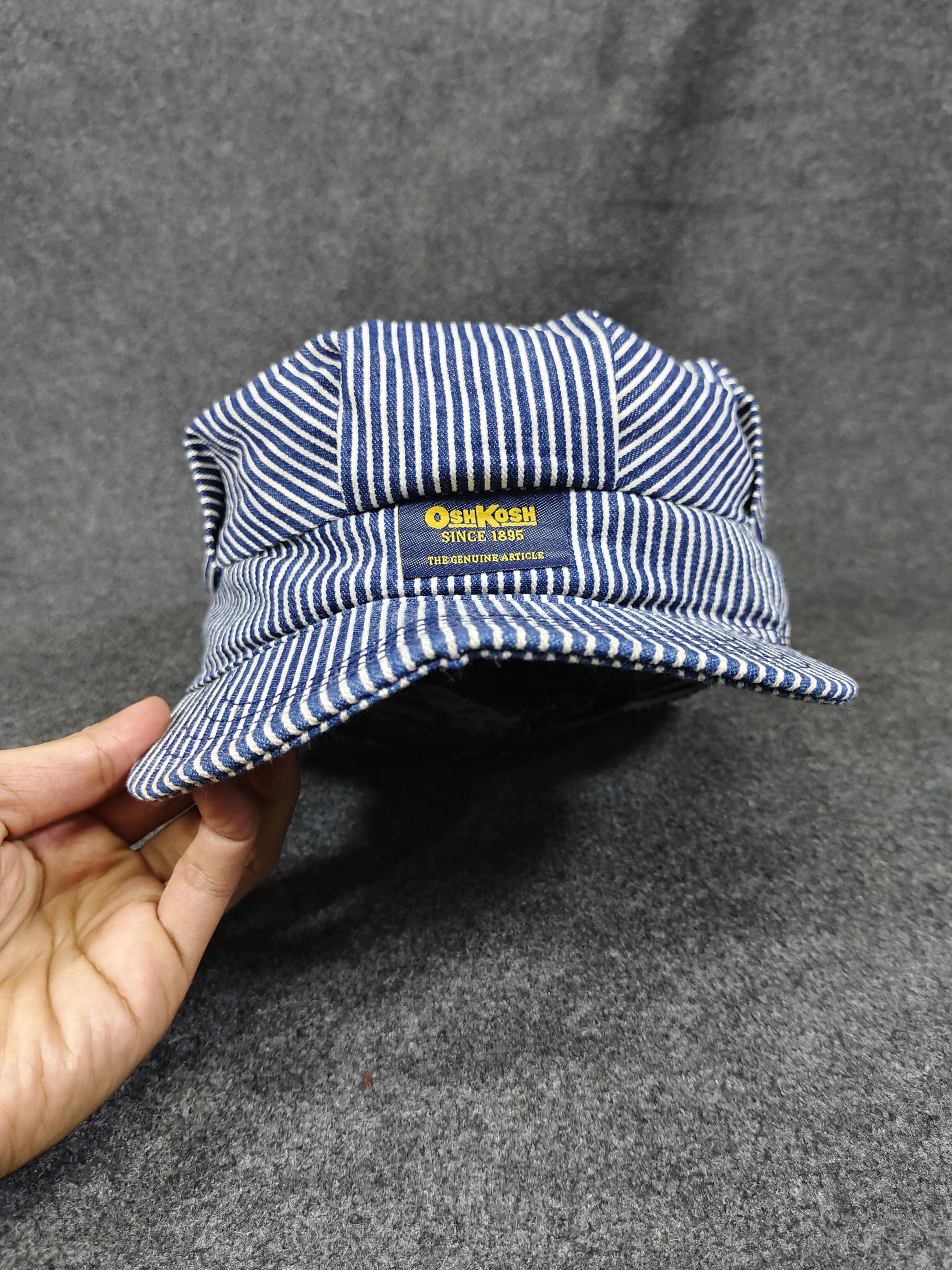 Oshkosh 80s OshKosh- Hickory Stripe Heritage American Workwear Cap Size ONE SIZE - 4 Thumbnail