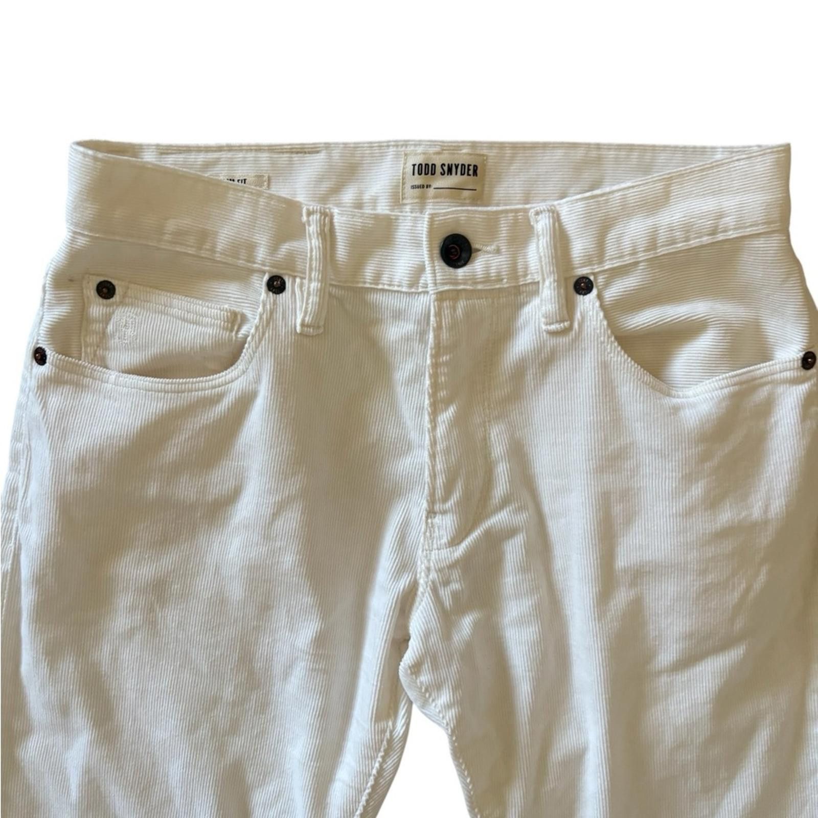 Todd Snyder Todd Snyder New York Slim Fit 5-Pocket Corduroy Pant White Size US 28 / EU 44 - 6 Thumbnail
