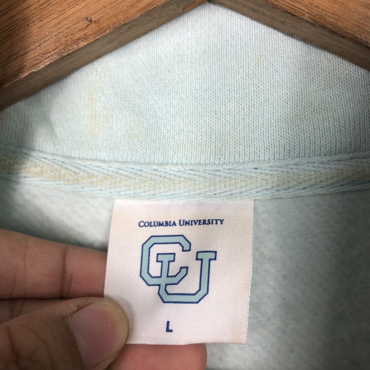 Japanese Brand 📌Vintage Half Zipper Sweater Columbia University X GU Japan Size US L / EU 52-54 / 3 - 16 Thumbnail