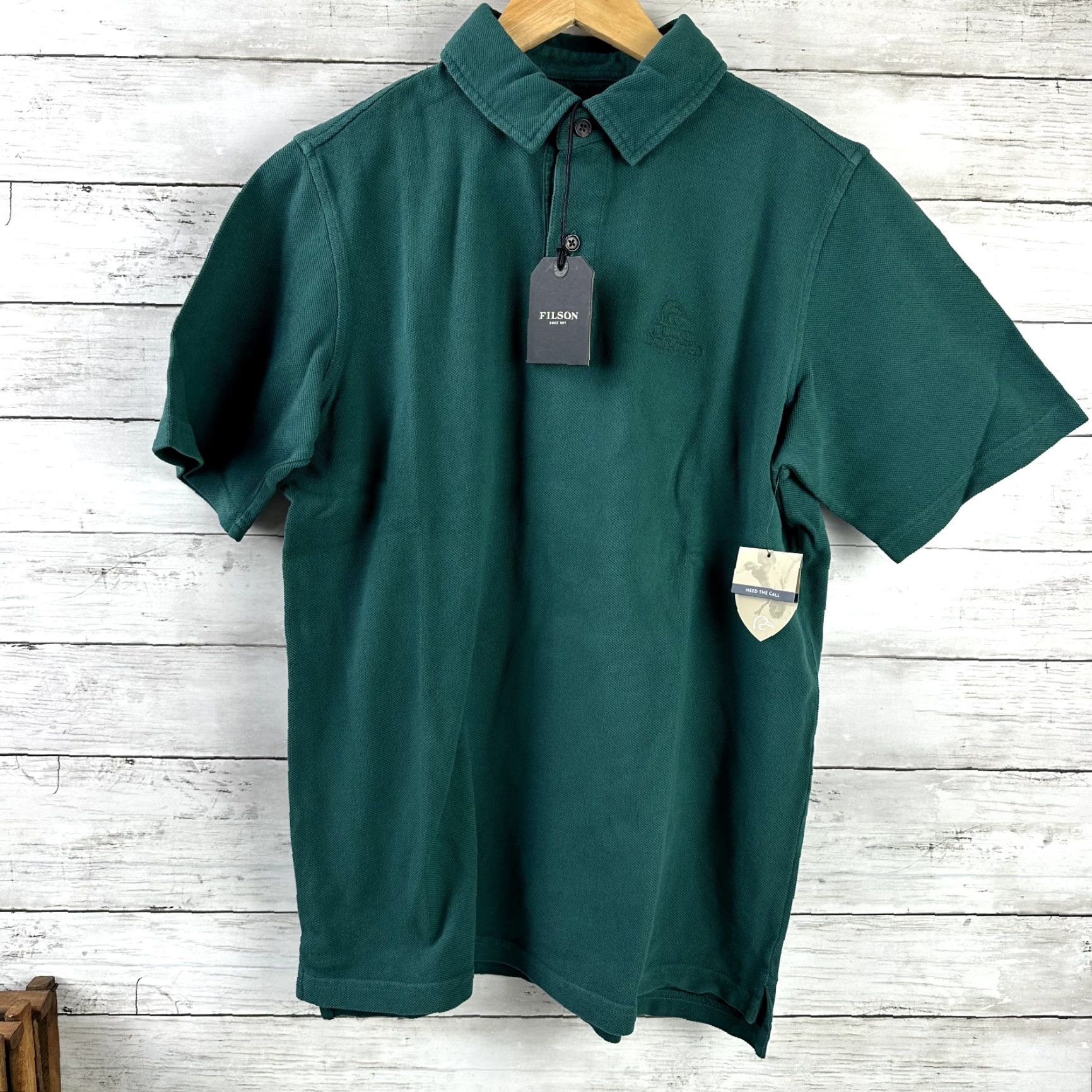 Filson VINTAGE Filson Rugby Polo Shirt Mens Small Green Cotton 90s Outdoor Casual Size US S / EU 44-46 / 1 - 6 Thumbnail
