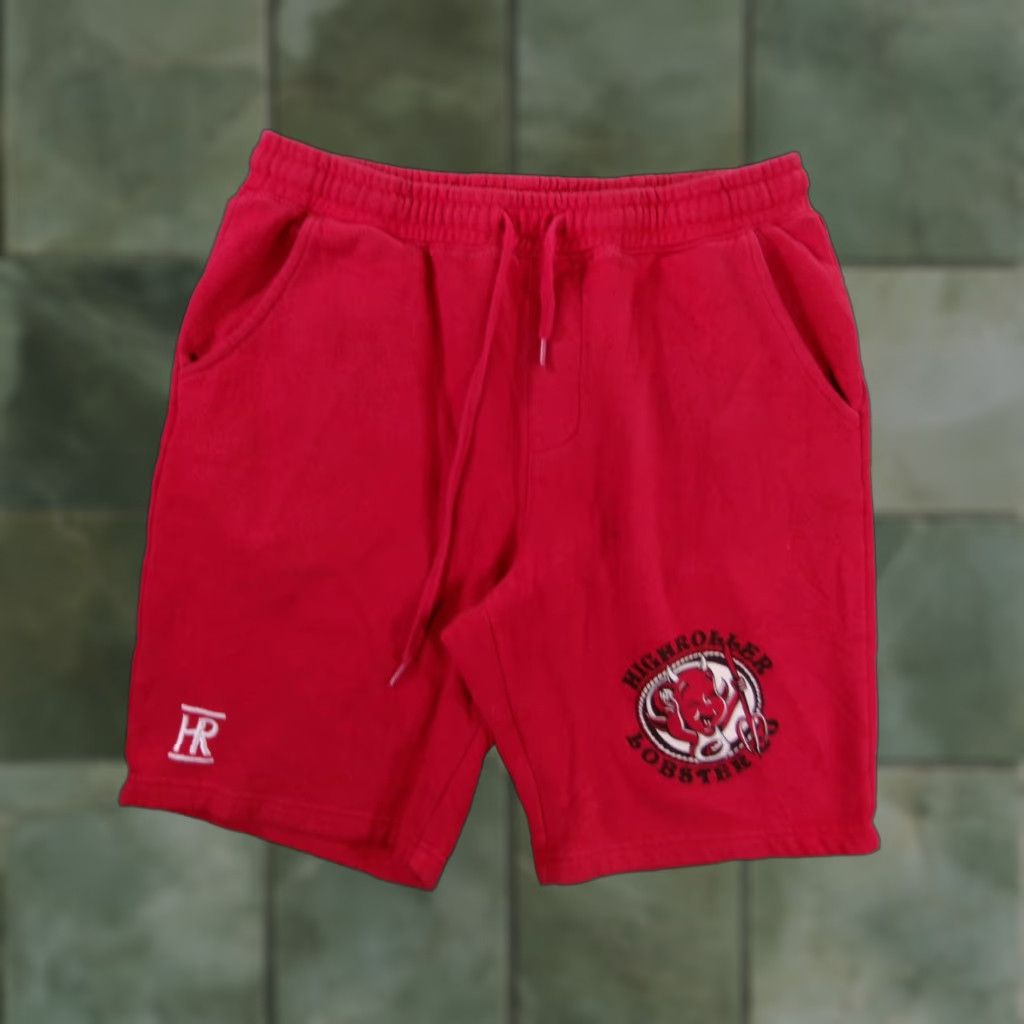 Vintage Independent High Roller Lobster Company Shorts Mens Medium Red Drawstring Graphic Streetwear Size US 31 - 1 Thumbnail