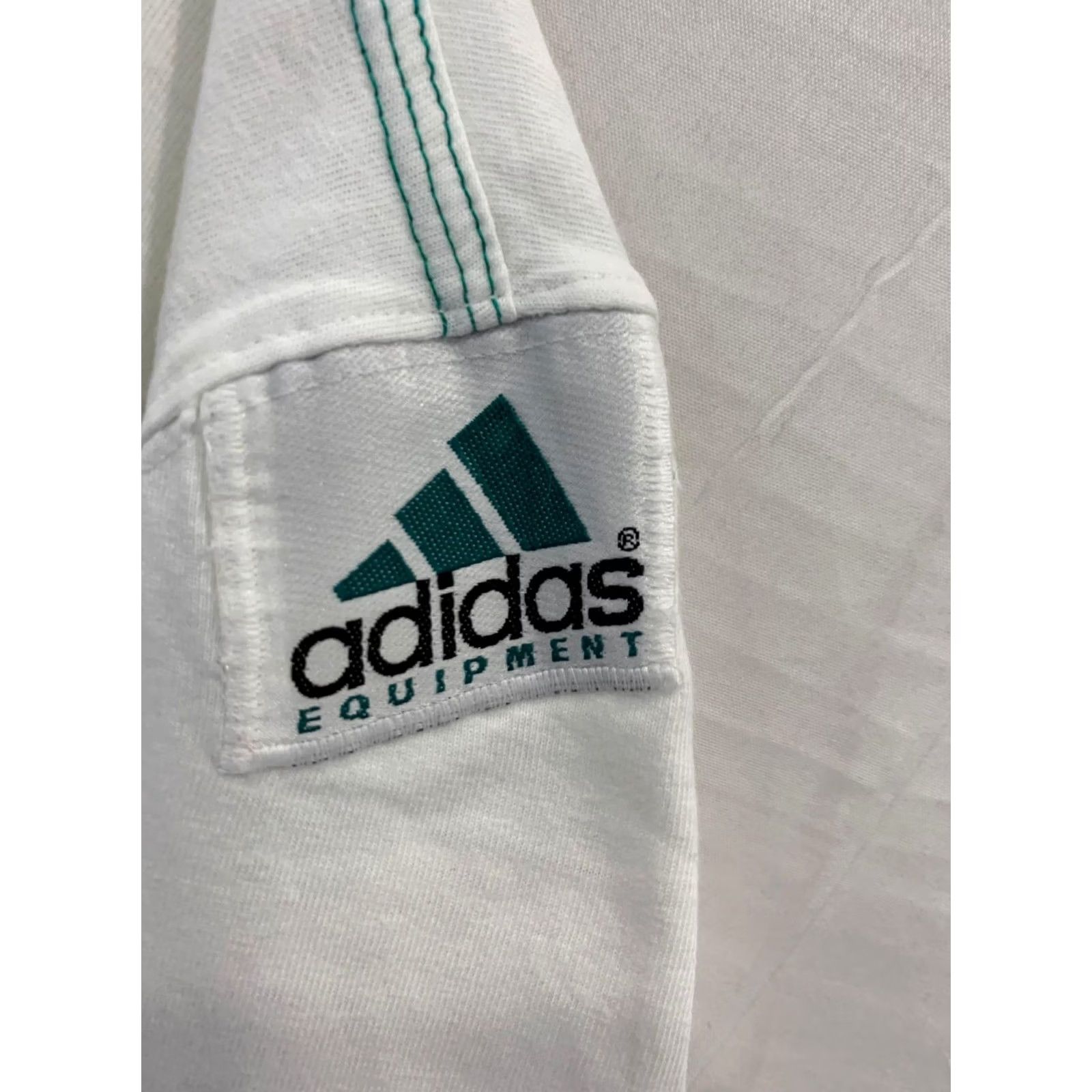 Adidas VINTAGE Adidas Equipment T-Shirt Mens XL White Teal Green EQT Logo 90s Size US XL / EU 56 / 4 - 5 Thumbnail