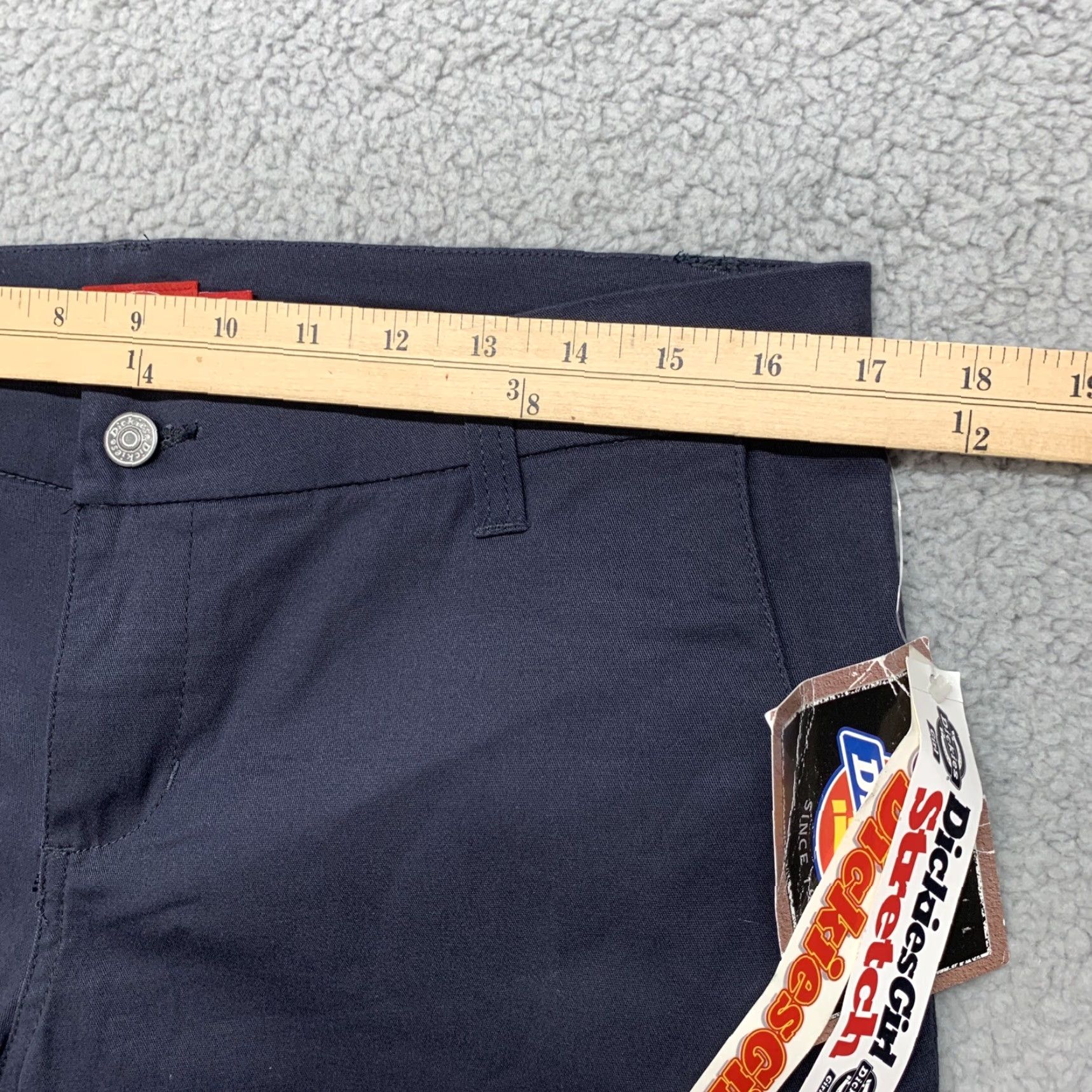 Dickies Dickies Girl Stretch Womens Size 11 Blue Cropped Pants Style NHH11 34" Waist Size 32" / US 10 / IT 46 - 4 Thumbnail