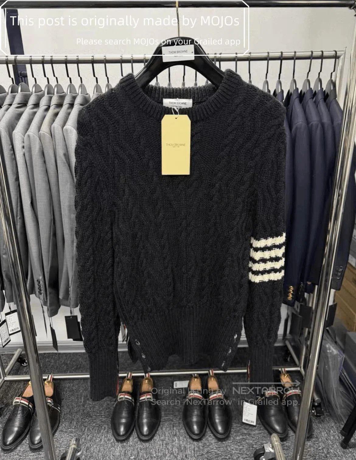 Thom Browne Sz 2 Thom Browne Black Four Stripes Knitwear. Size US M / EU 48-50 / 2 - 1 Thumbnail