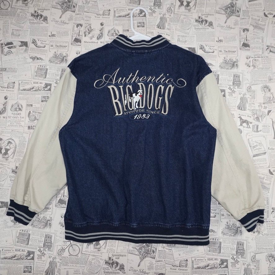 Big Dogs Large - Vintage Y2K little big dogs 90s denim bomber jacket Size US L / EU 52-54 / 3 - 1 Thumbnail