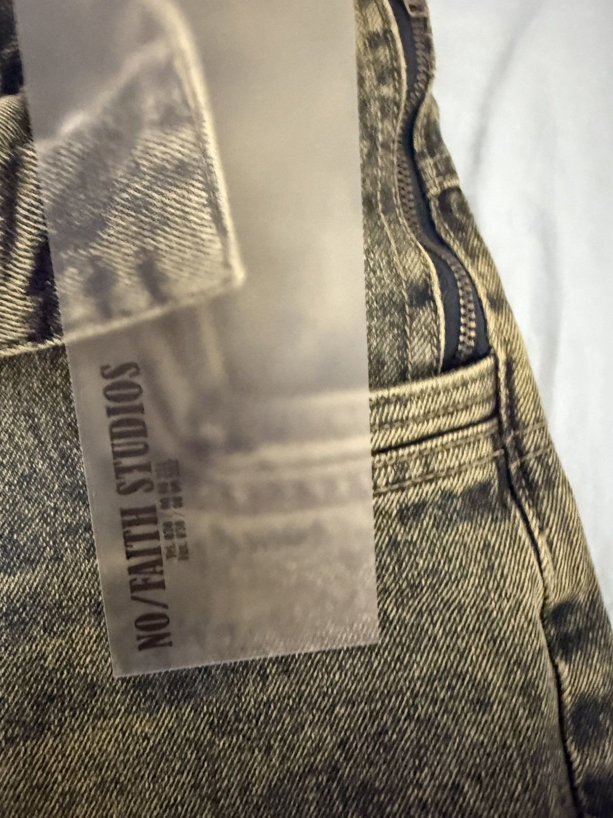No Faith Studios No Faith Studios Wave Denim Jeans Green Distressed Size US 30 / EU 46 - 3 Thumbnail